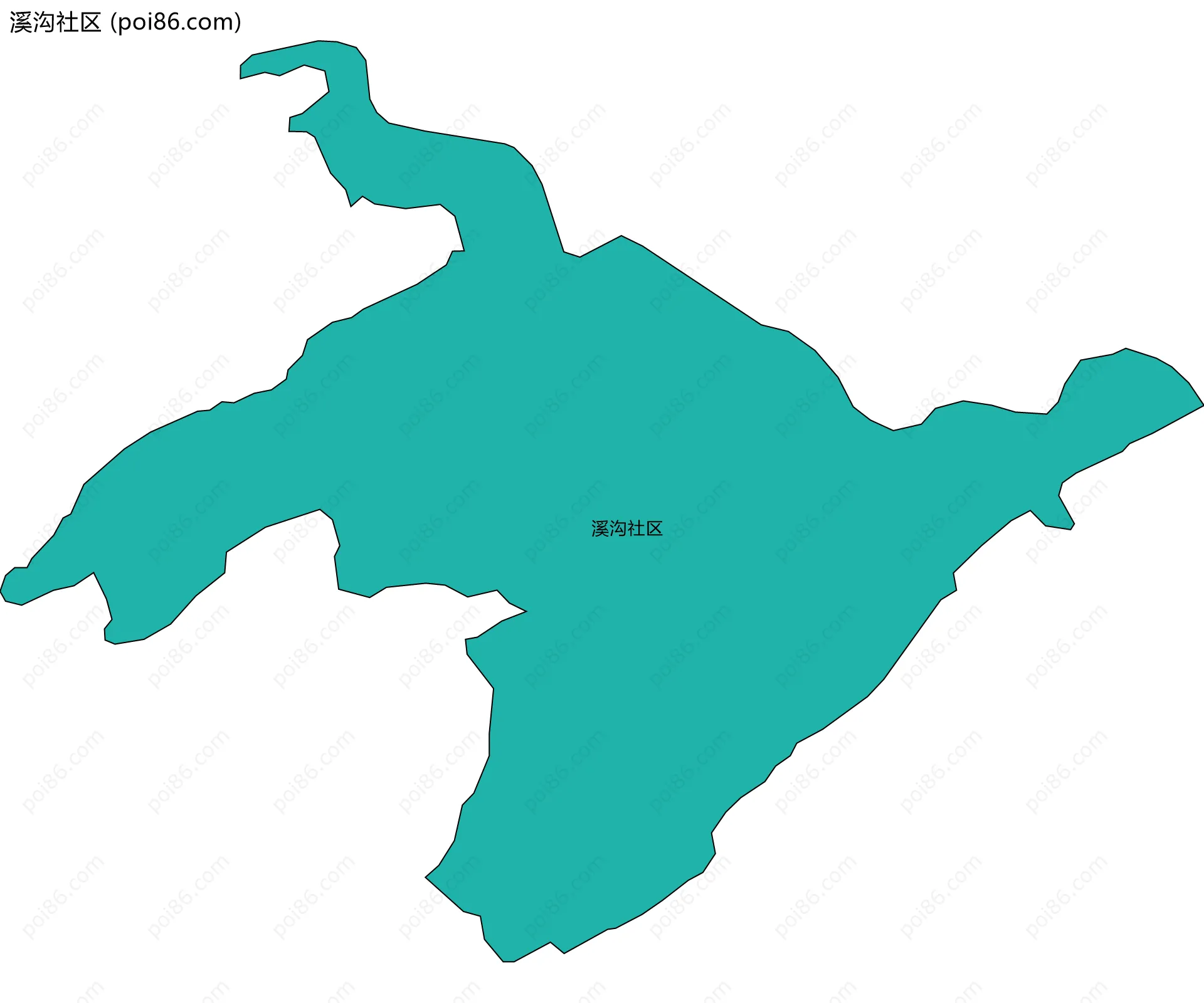 溪沟社区边界地图