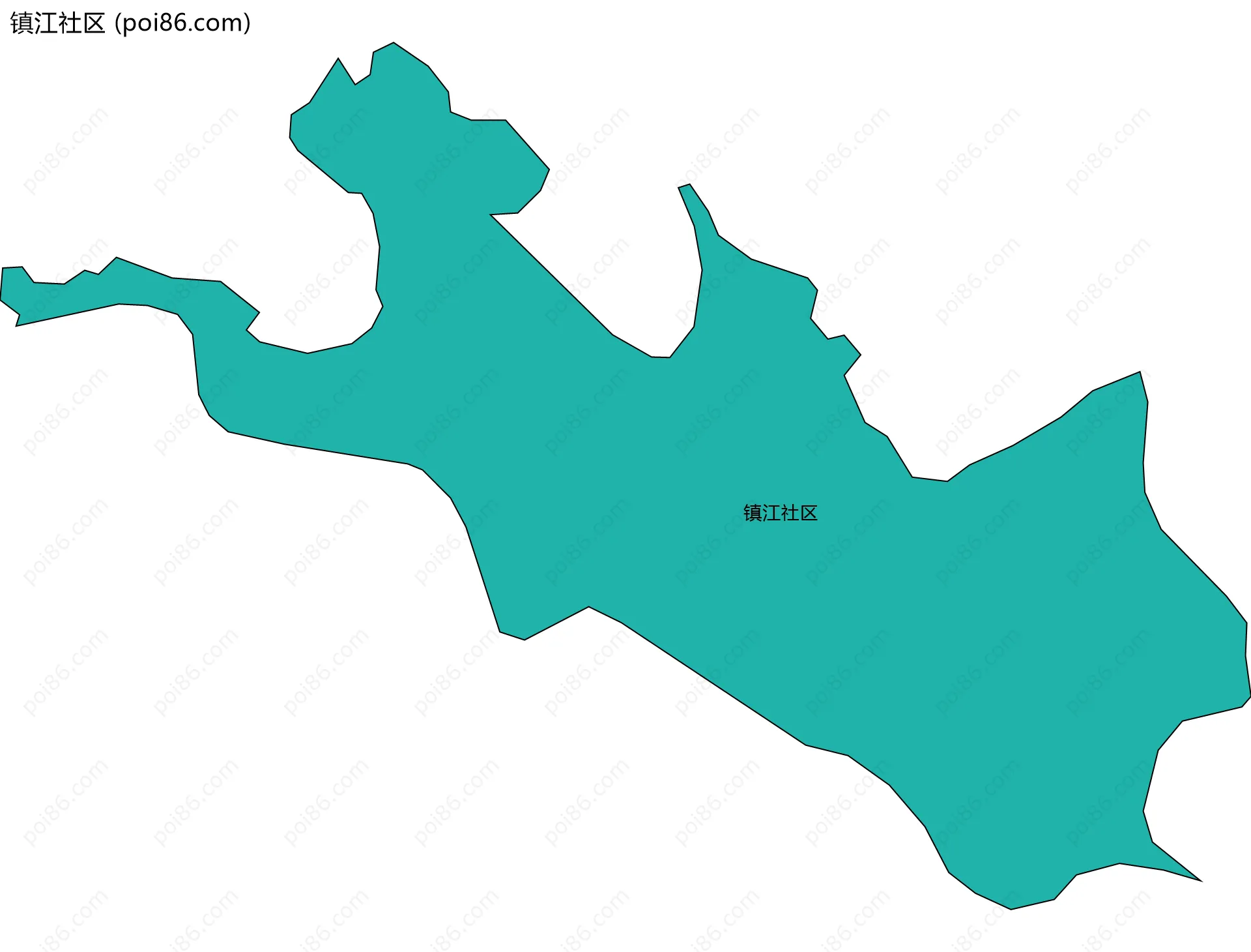 镇江社区边界地图