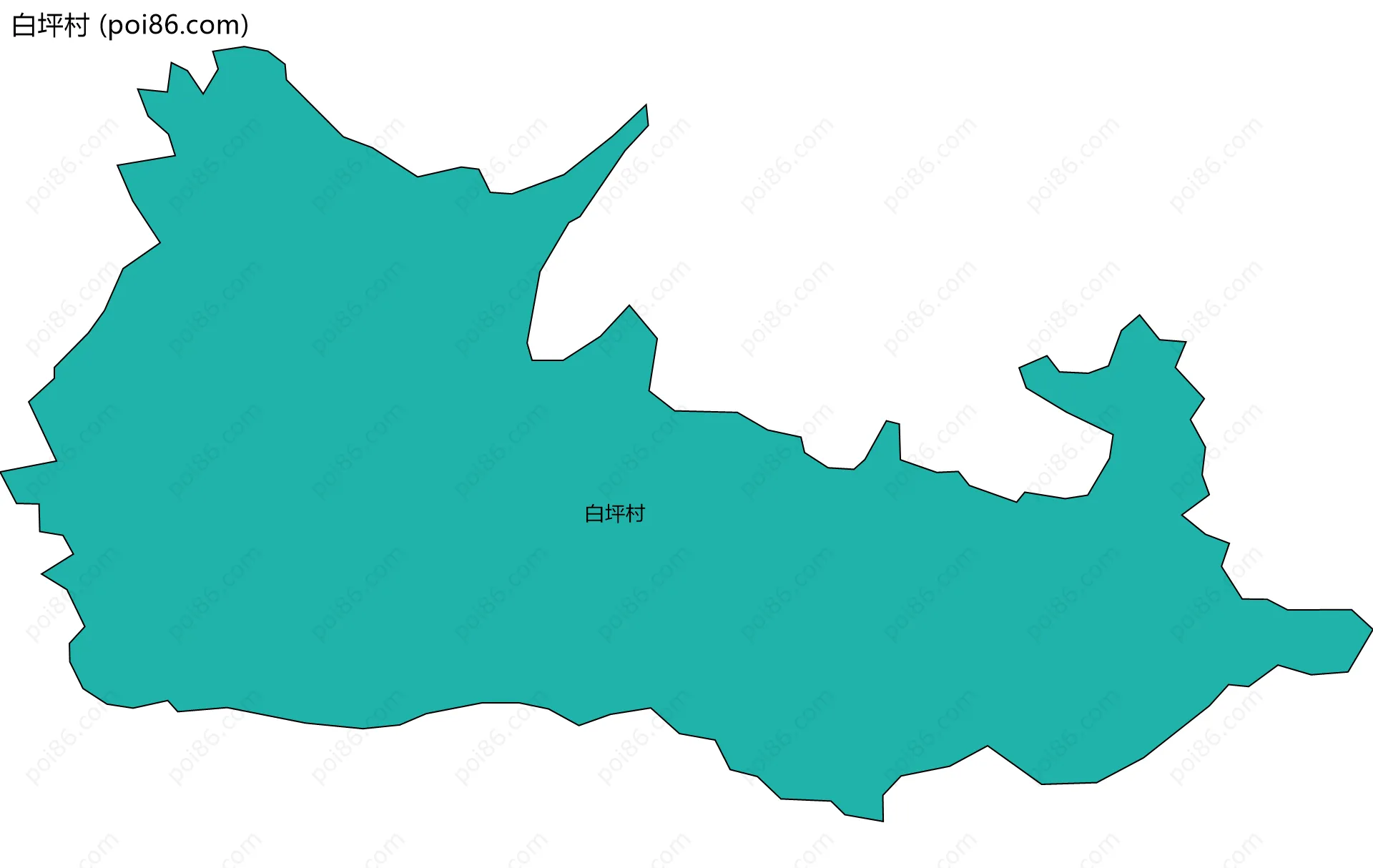 白坪村边界地图