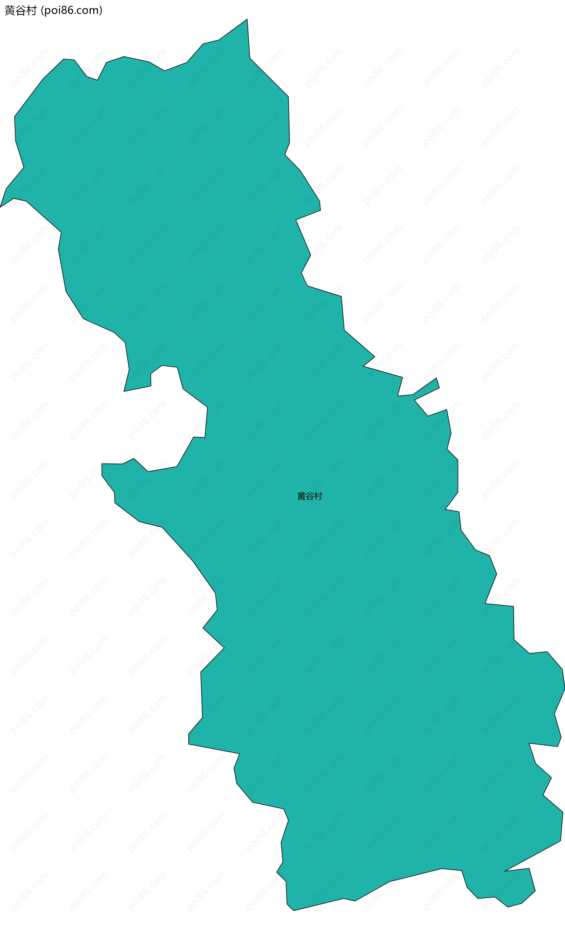 黄谷村边界地图