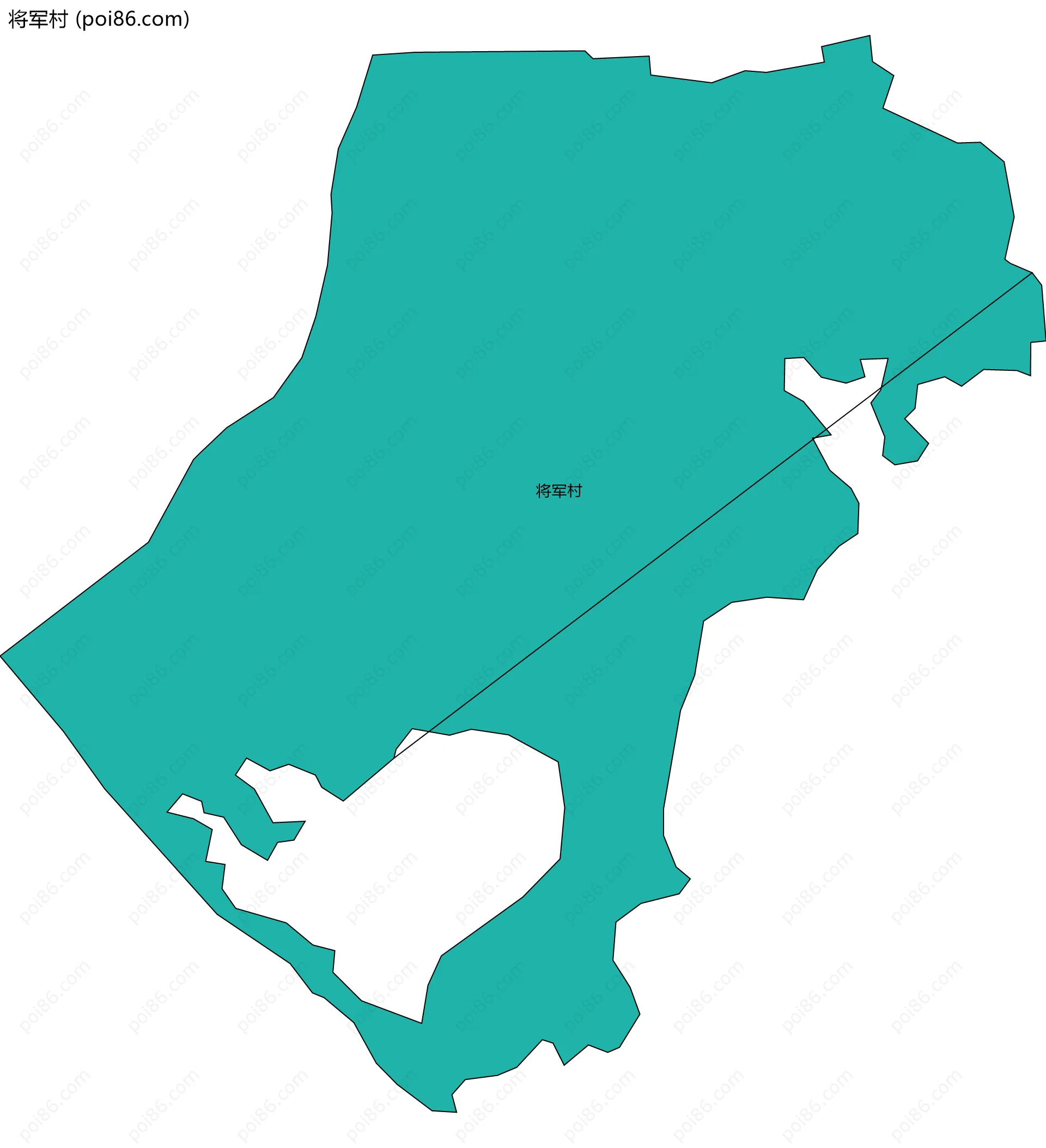 将军村边界地图