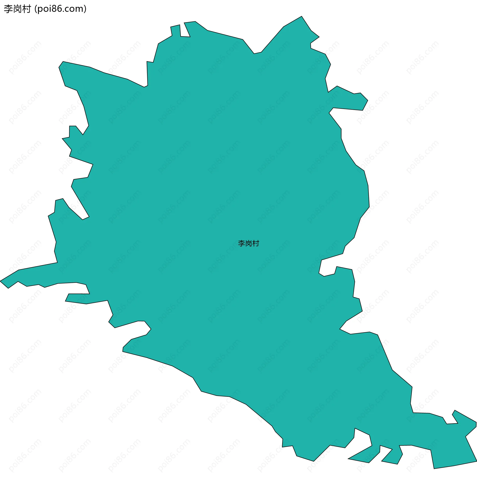 李岗村边界地图