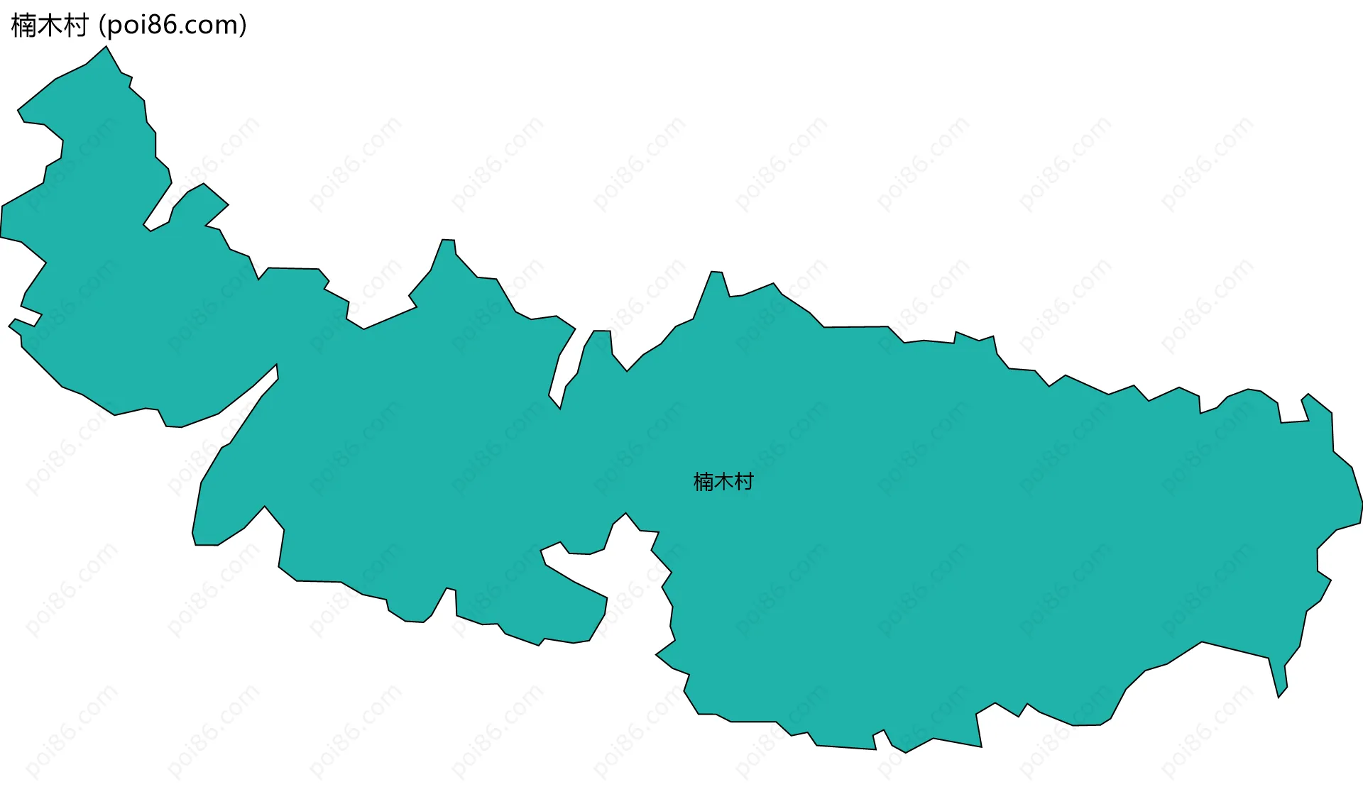 楠木村边界地图