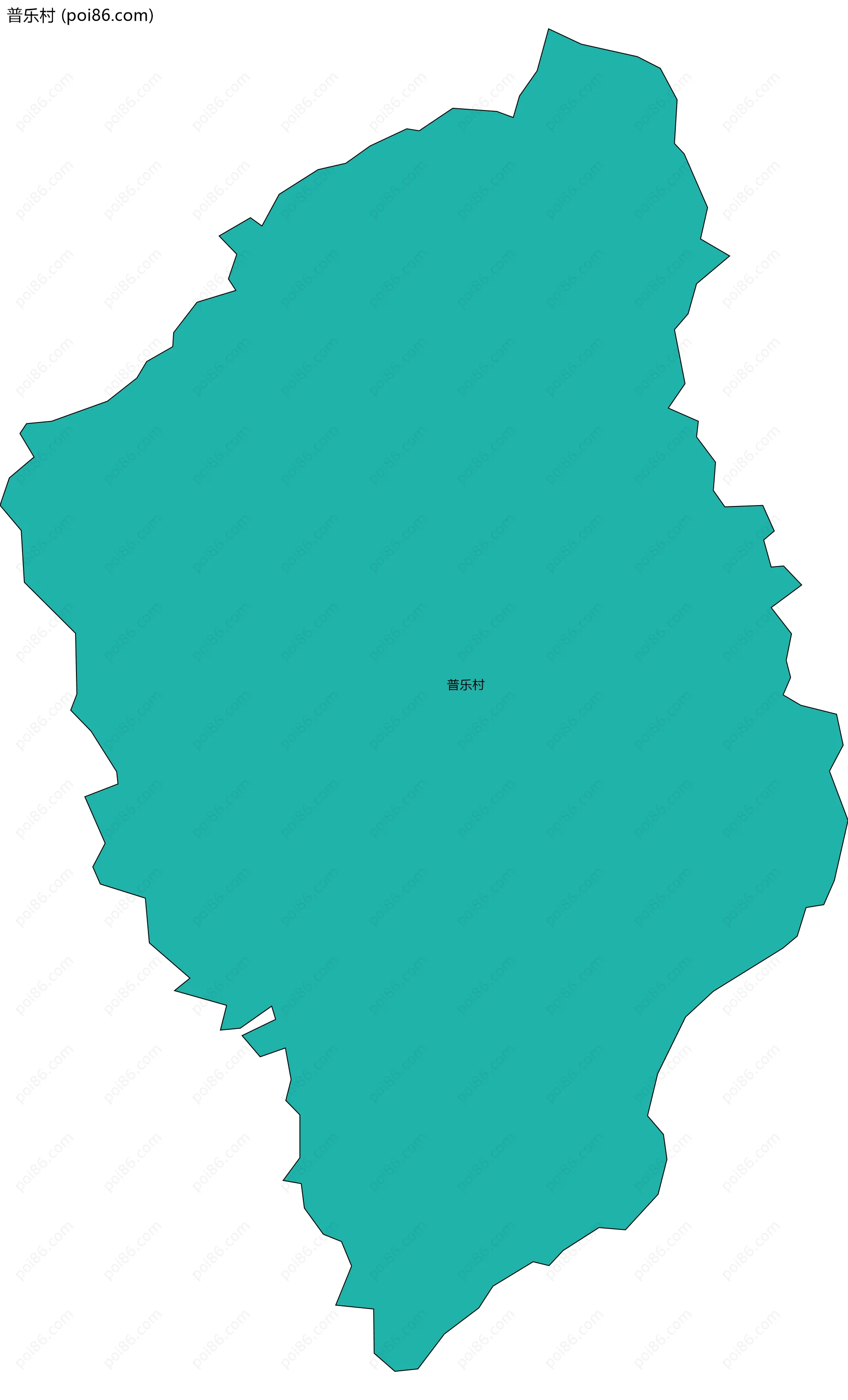 普乐村边界地图