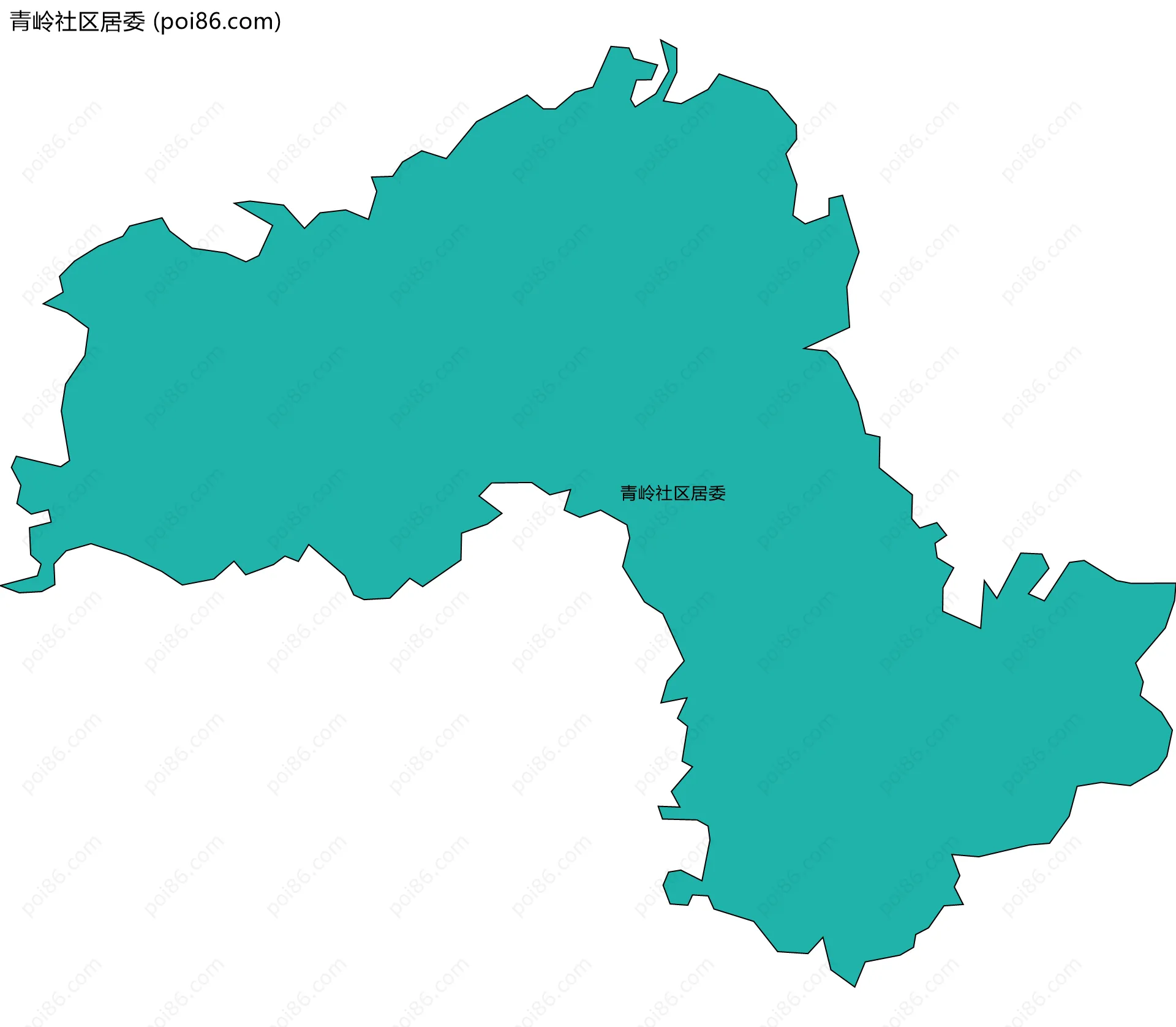 青岭社区居委边界地图