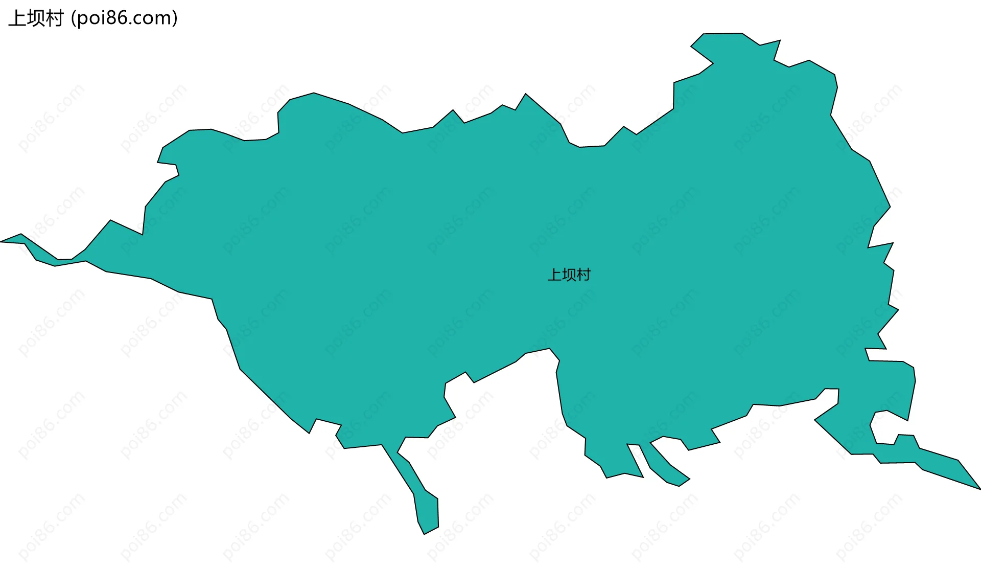 上坝村边界地图