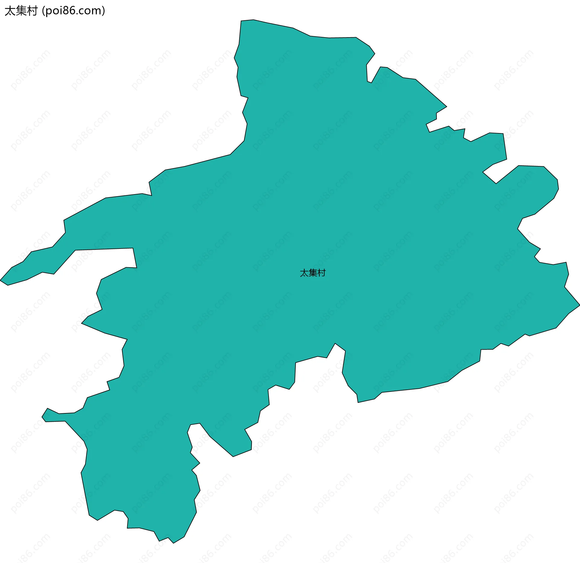 太集村边界地图