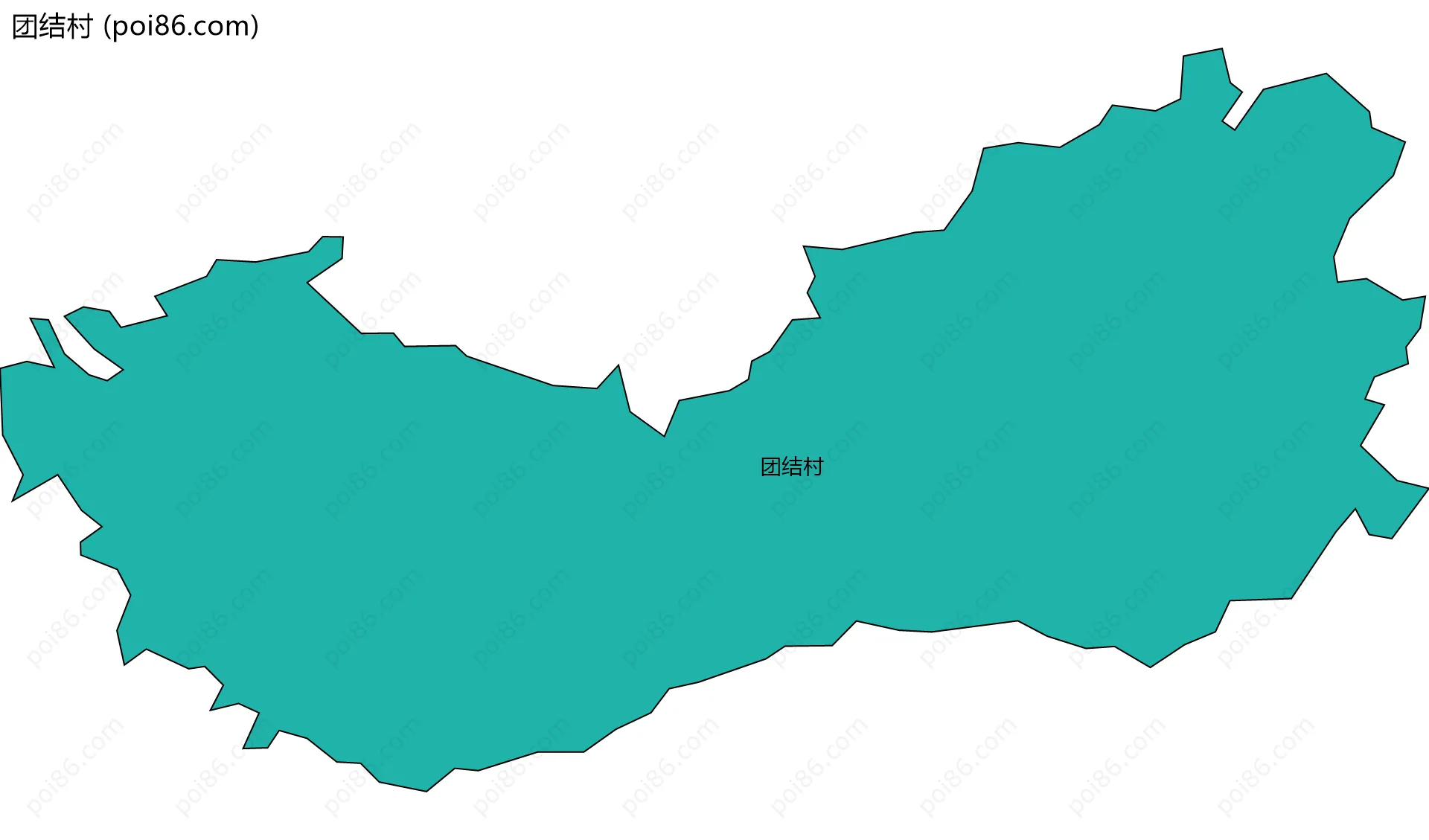 团结村边界地图