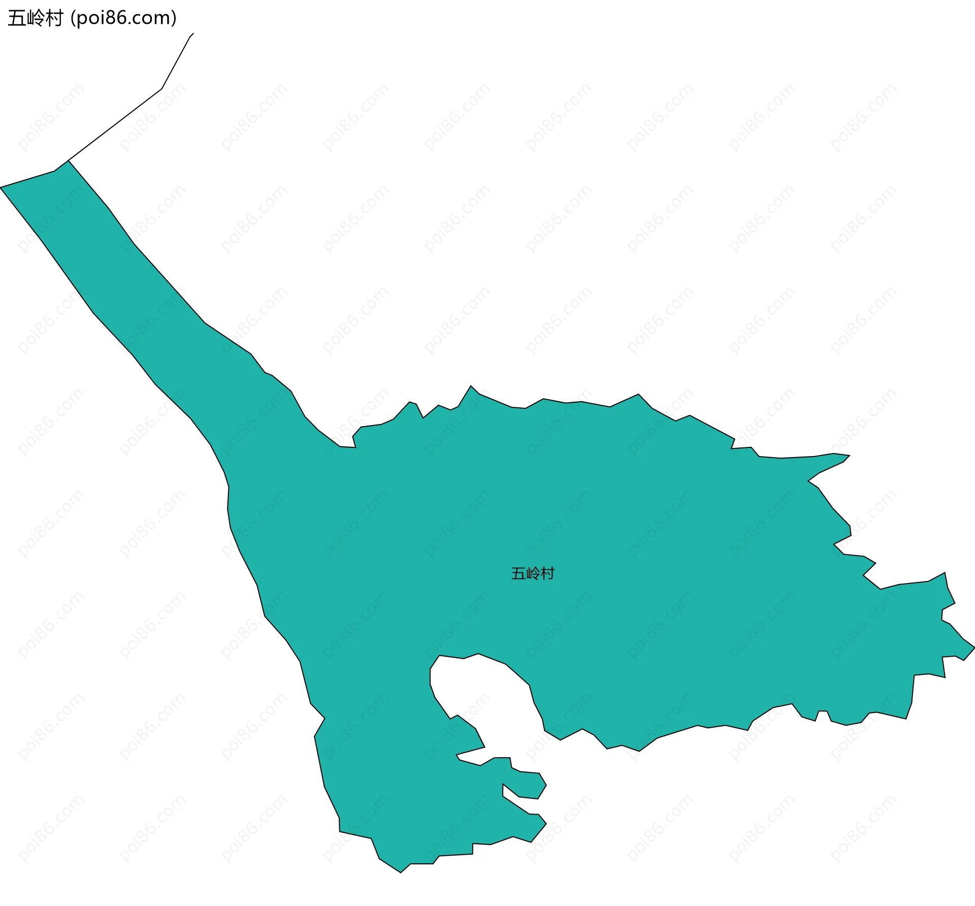 五岭村边界地图
