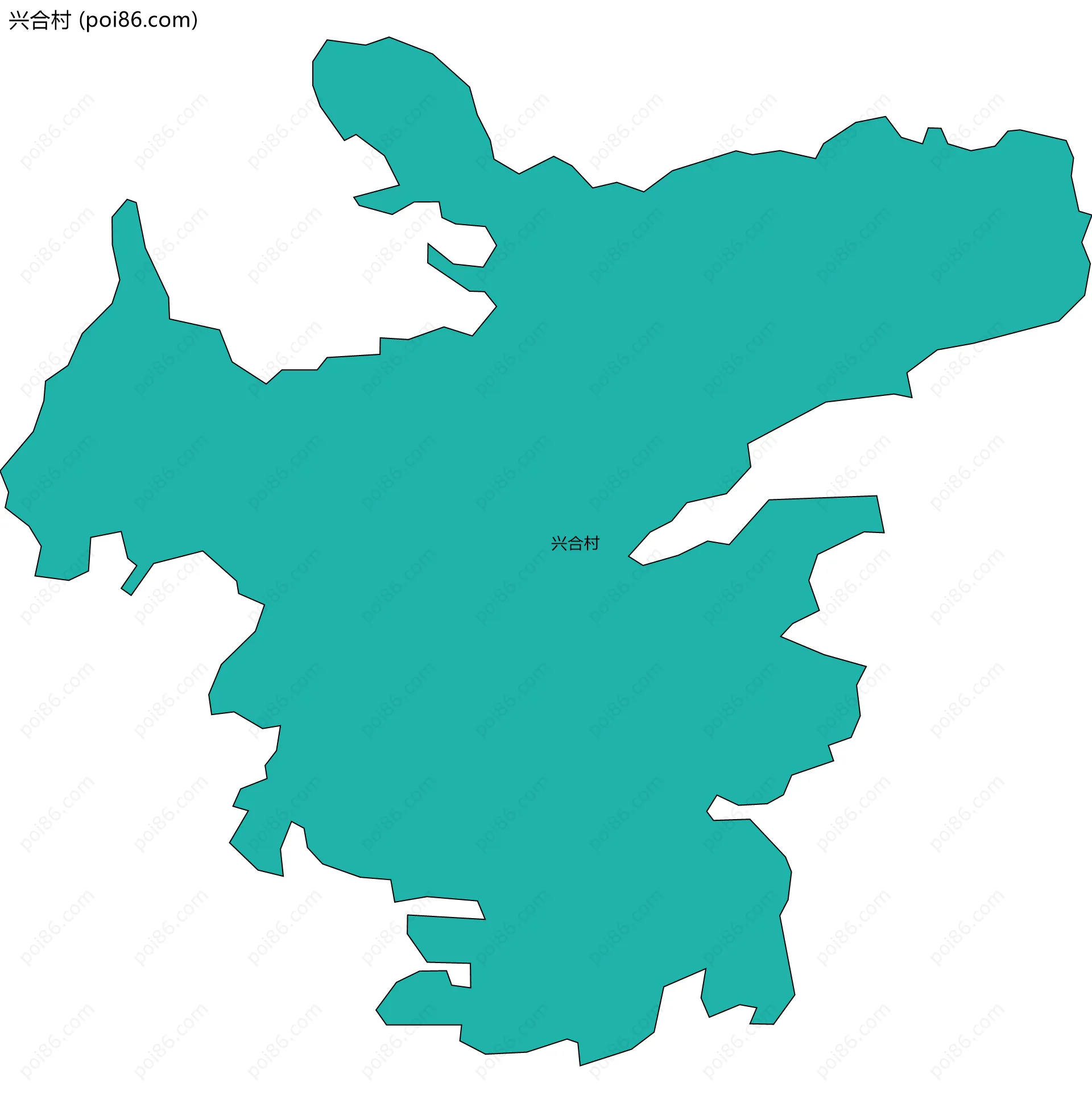 兴合村边界地图