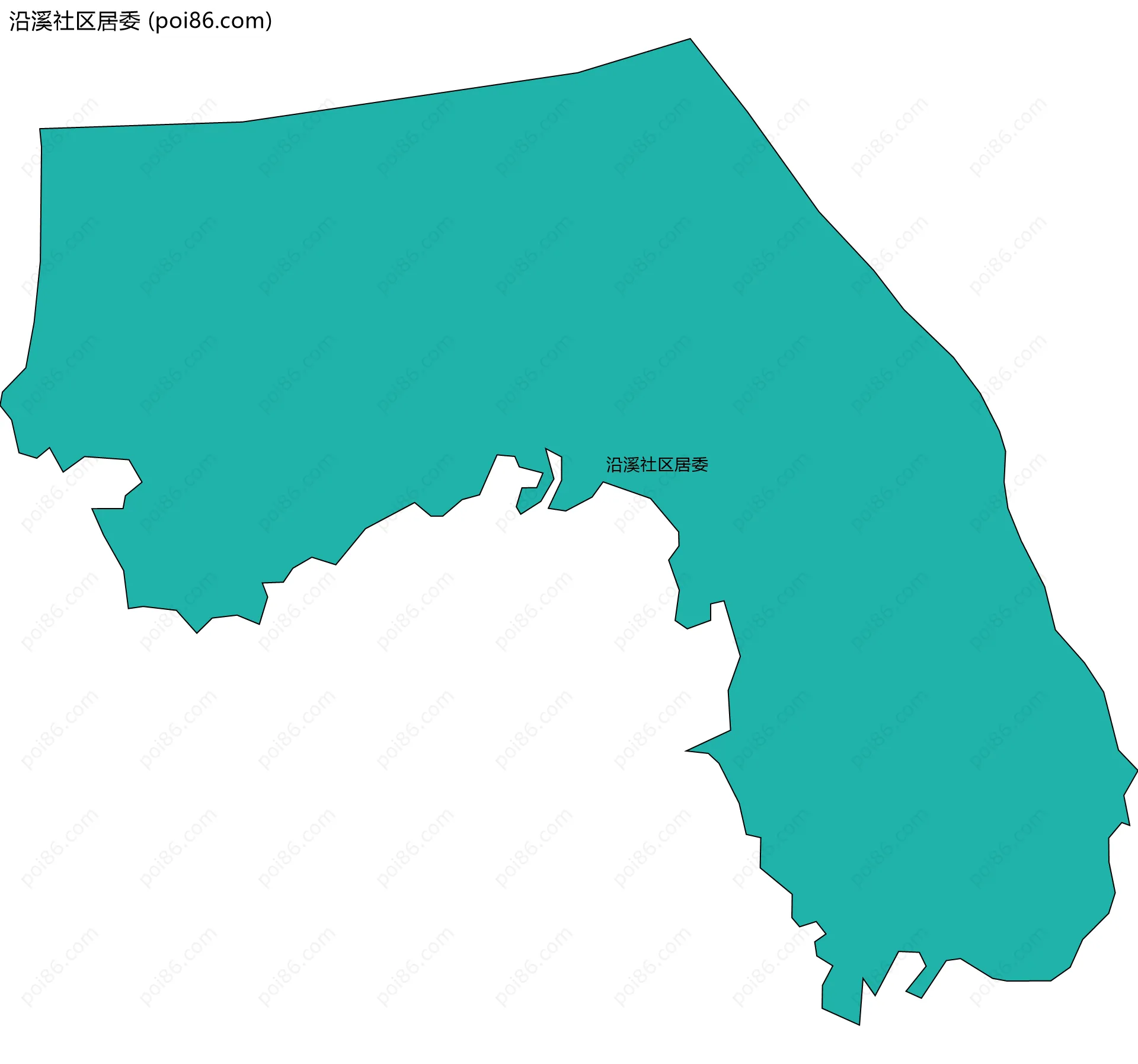 沿溪社区居委边界地图
