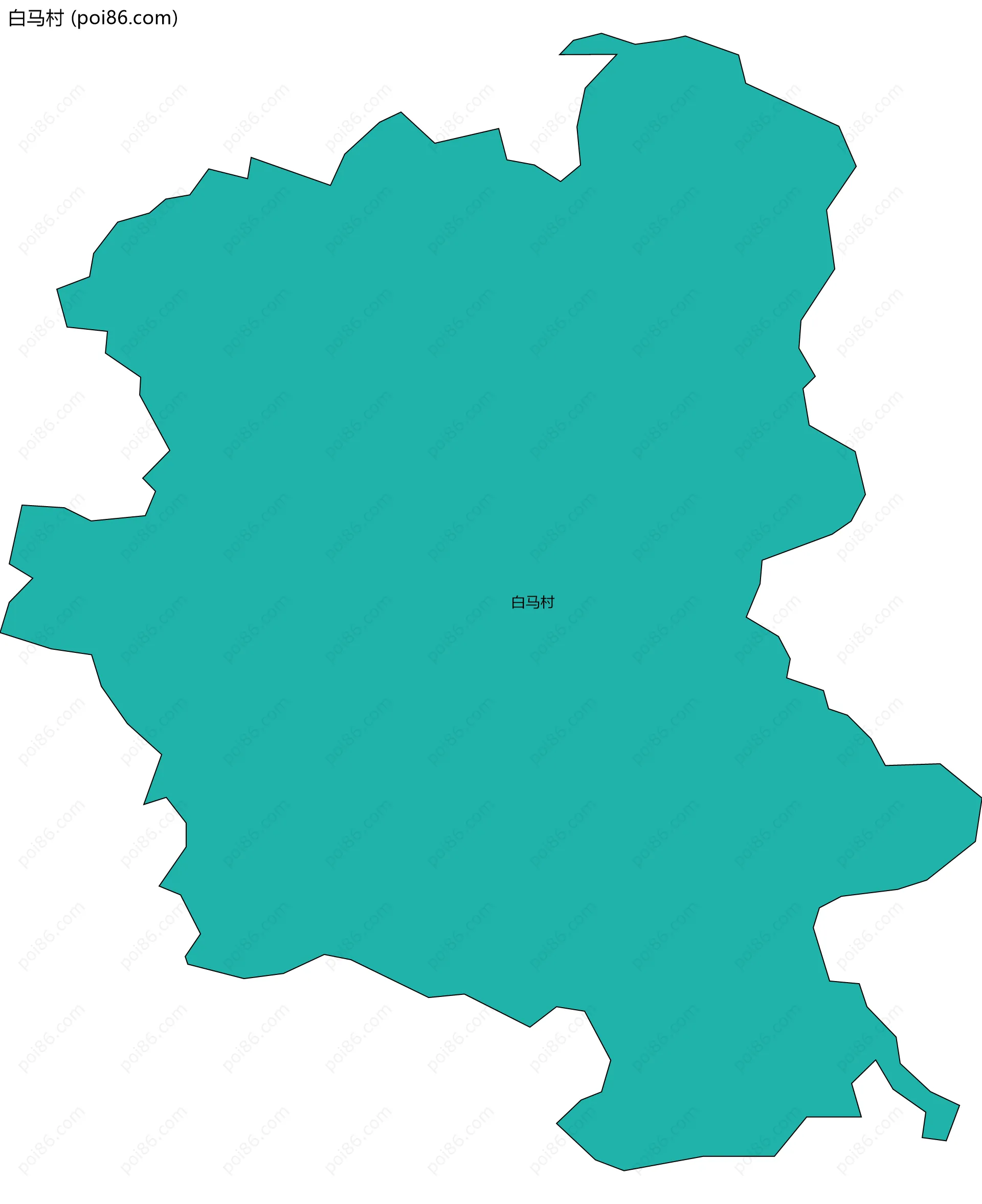 白马村边界地图