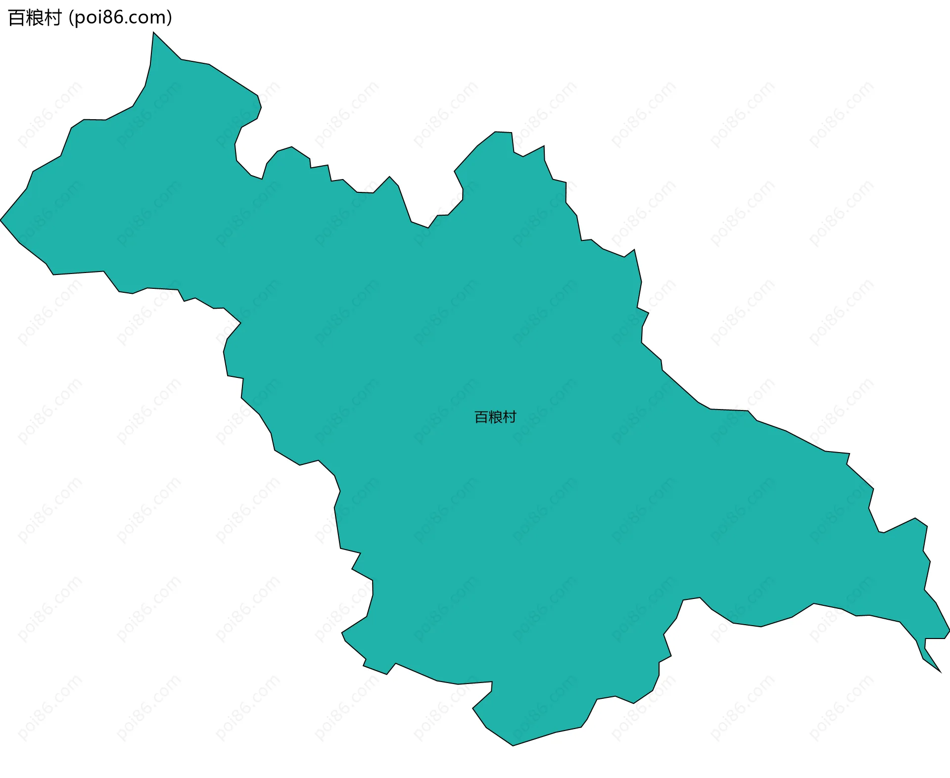 百粮村边界地图
