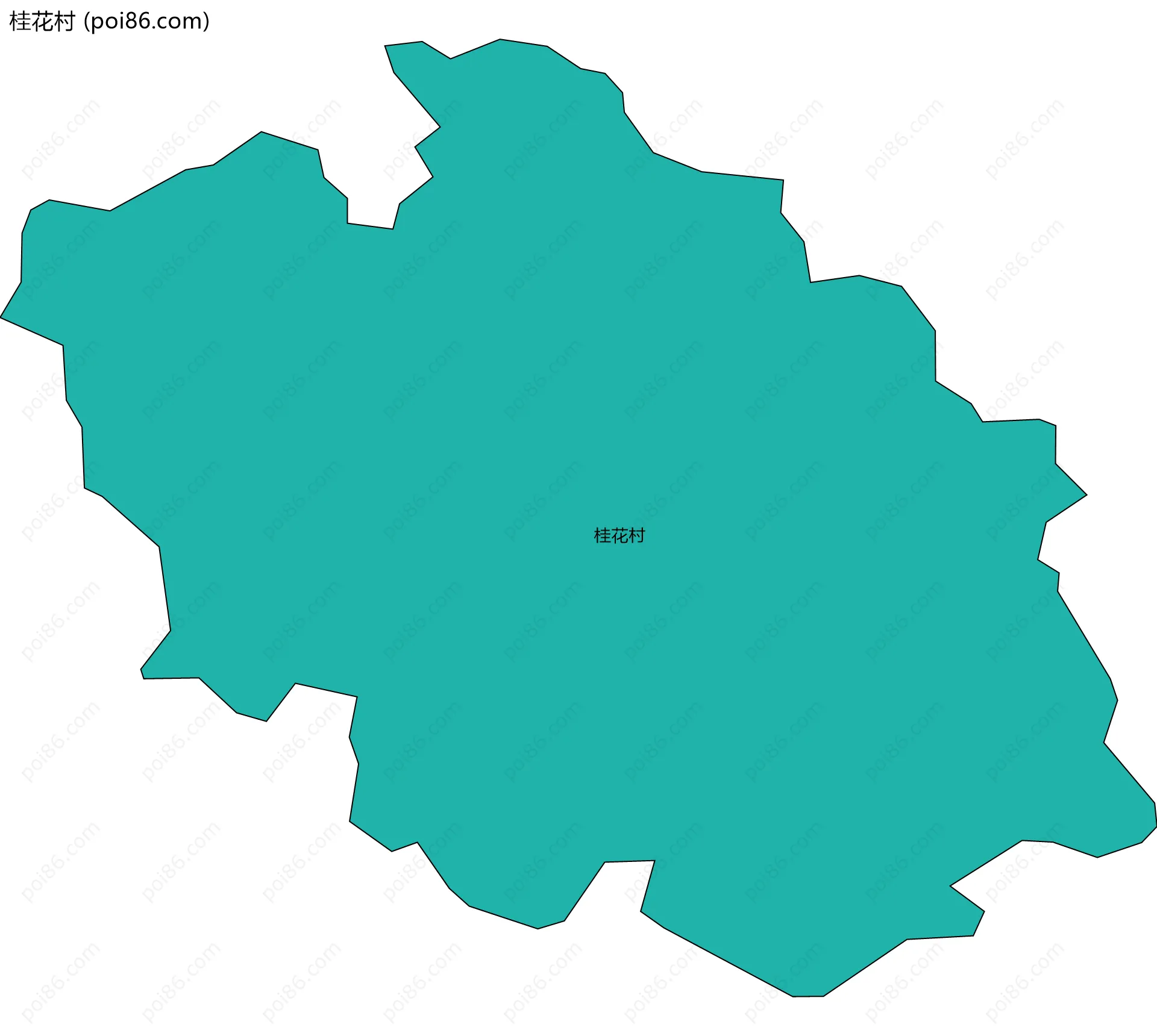 桂花村边界地图