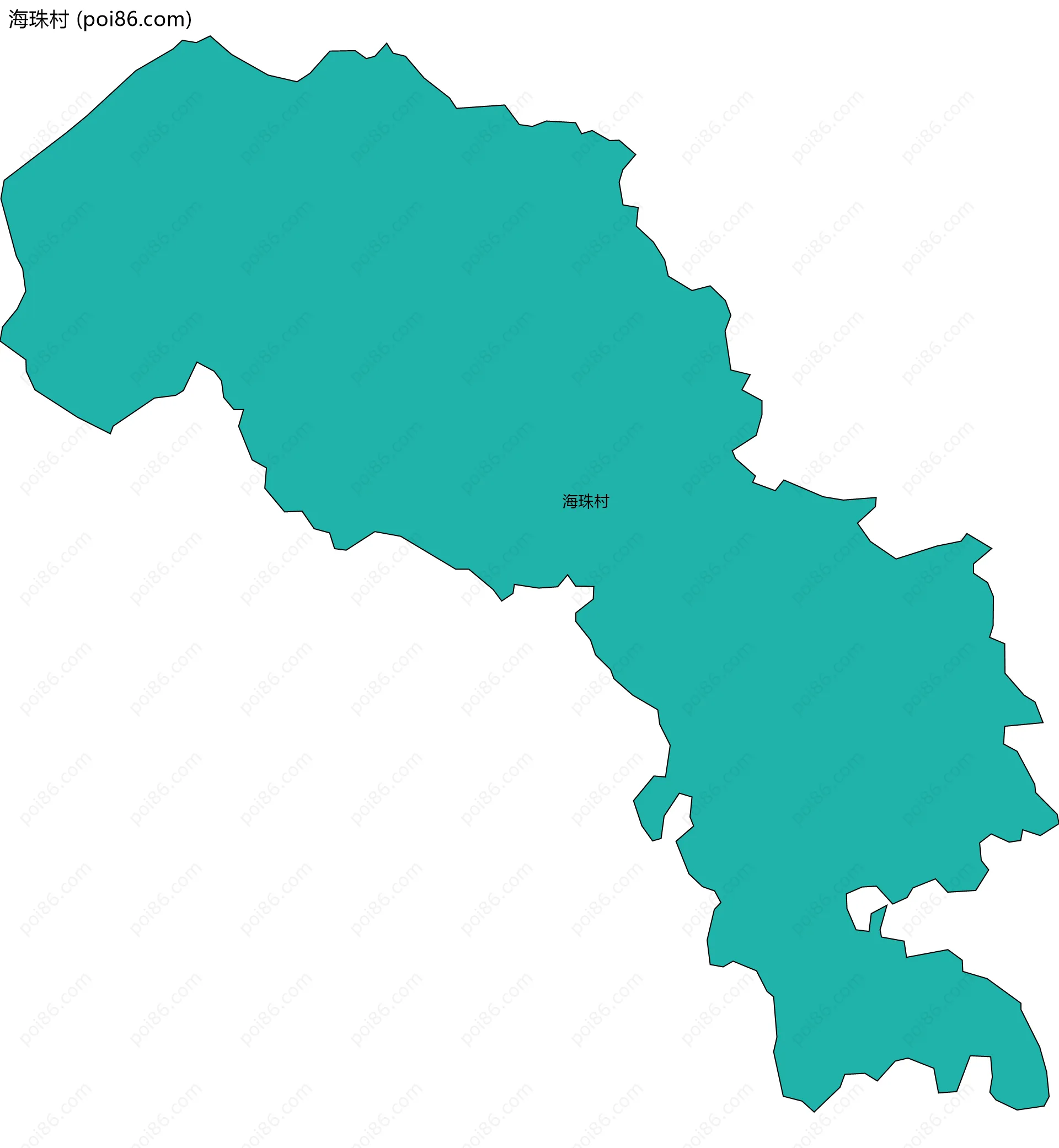 海珠村边界地图