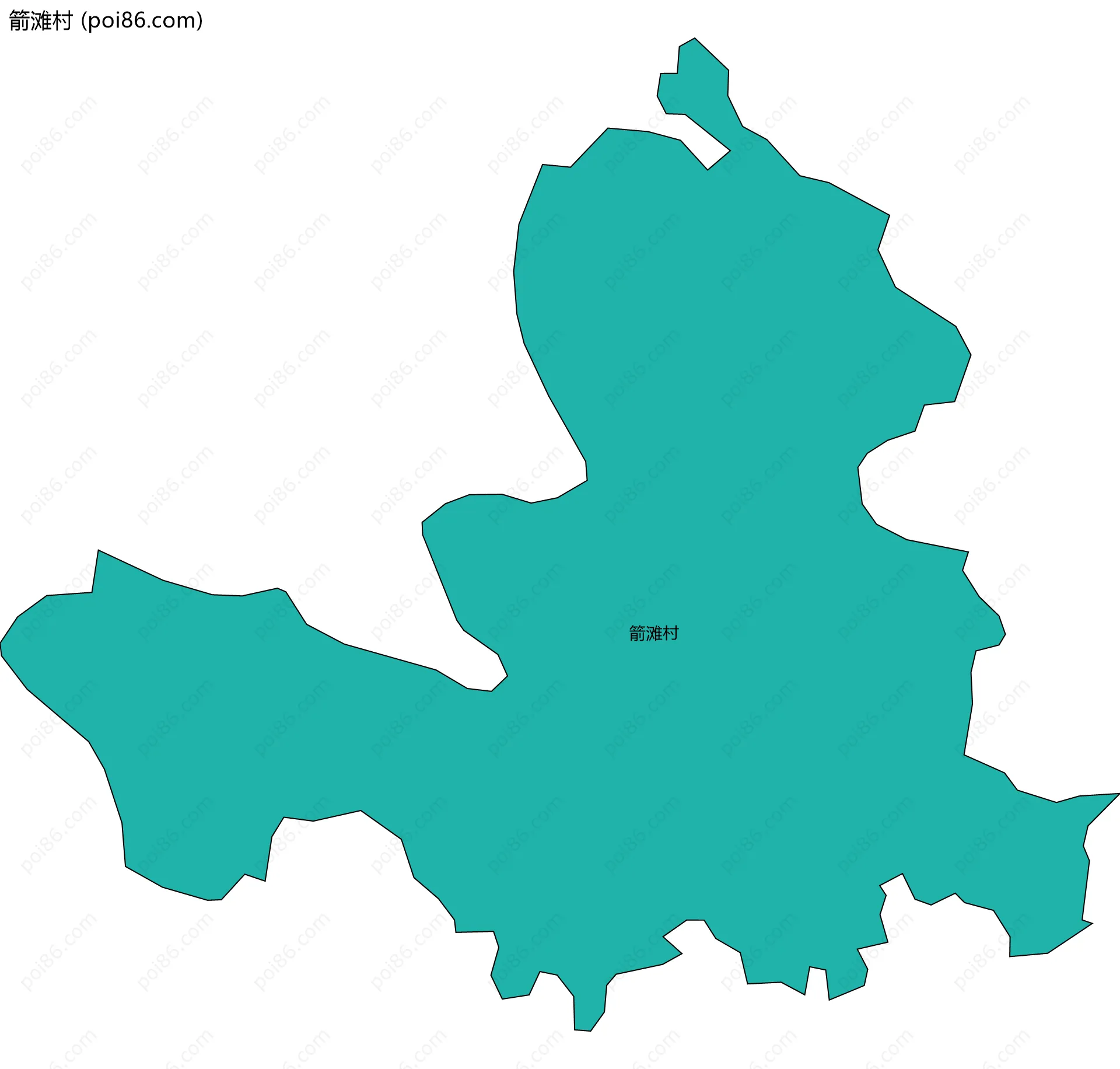 箭滩村边界地图