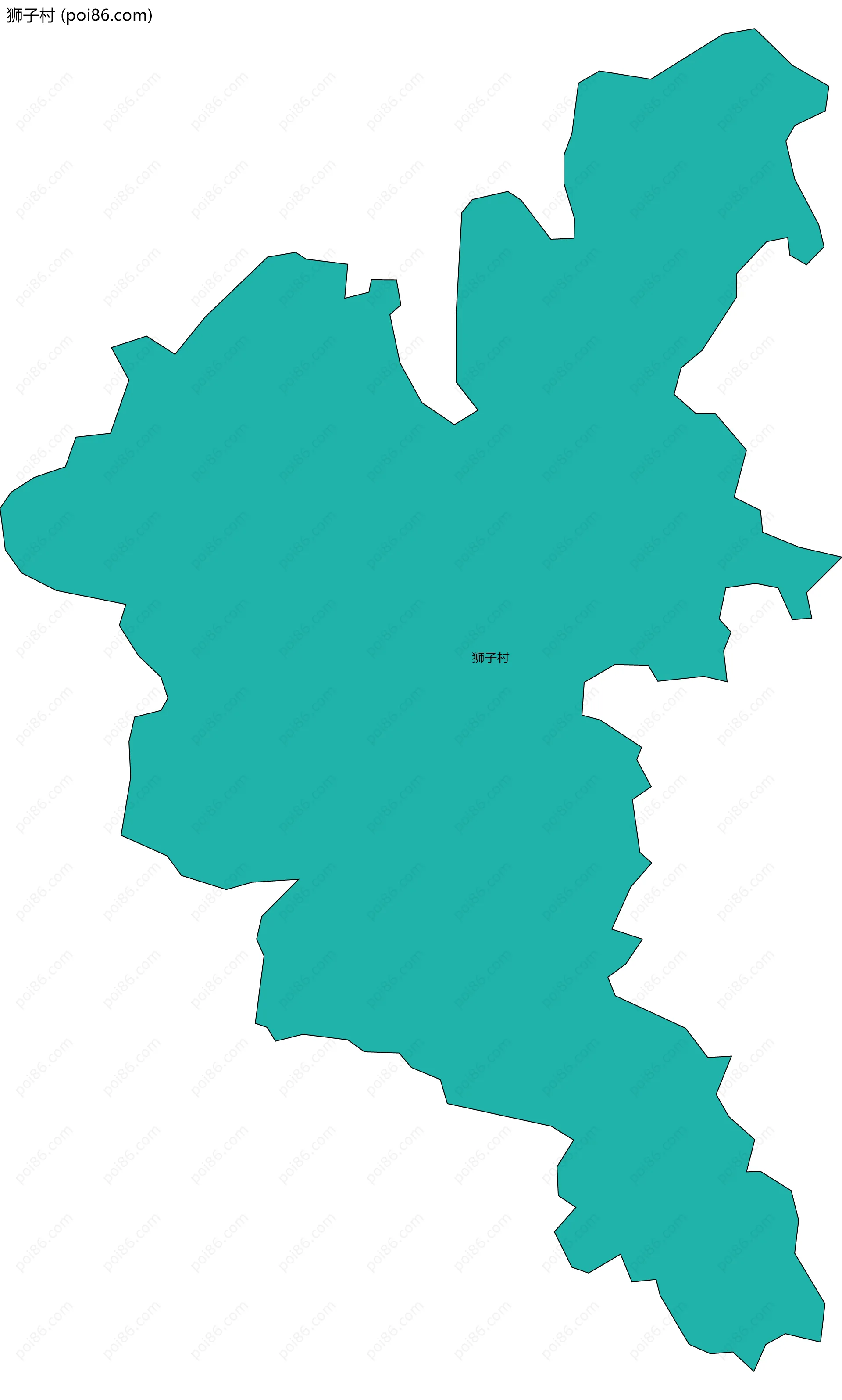 狮子村边界地图