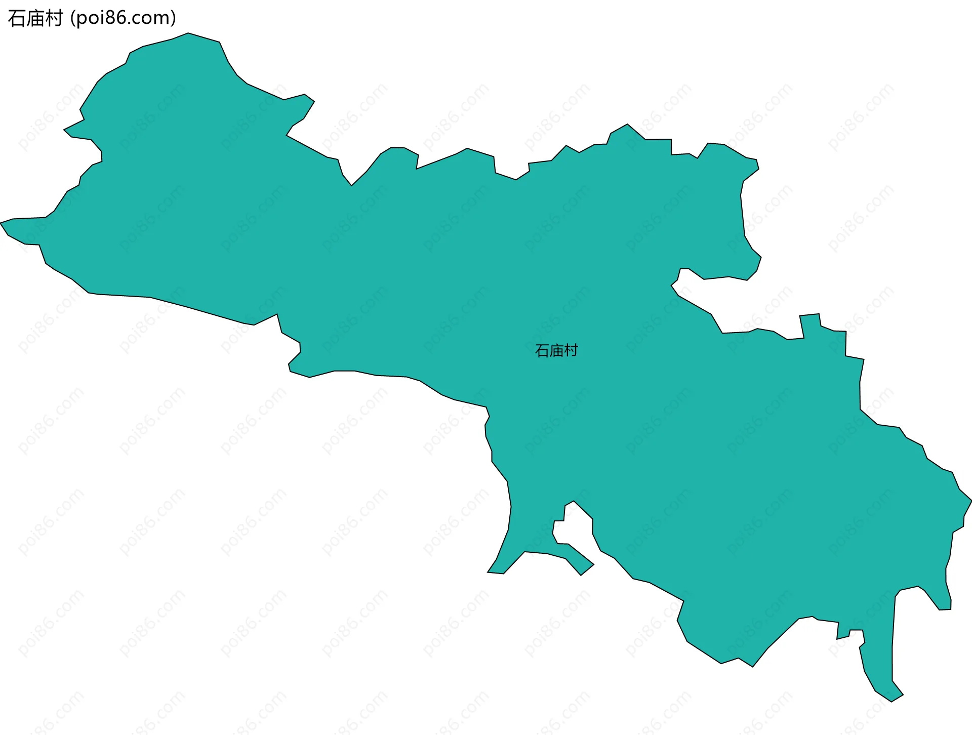 石庙村边界地图