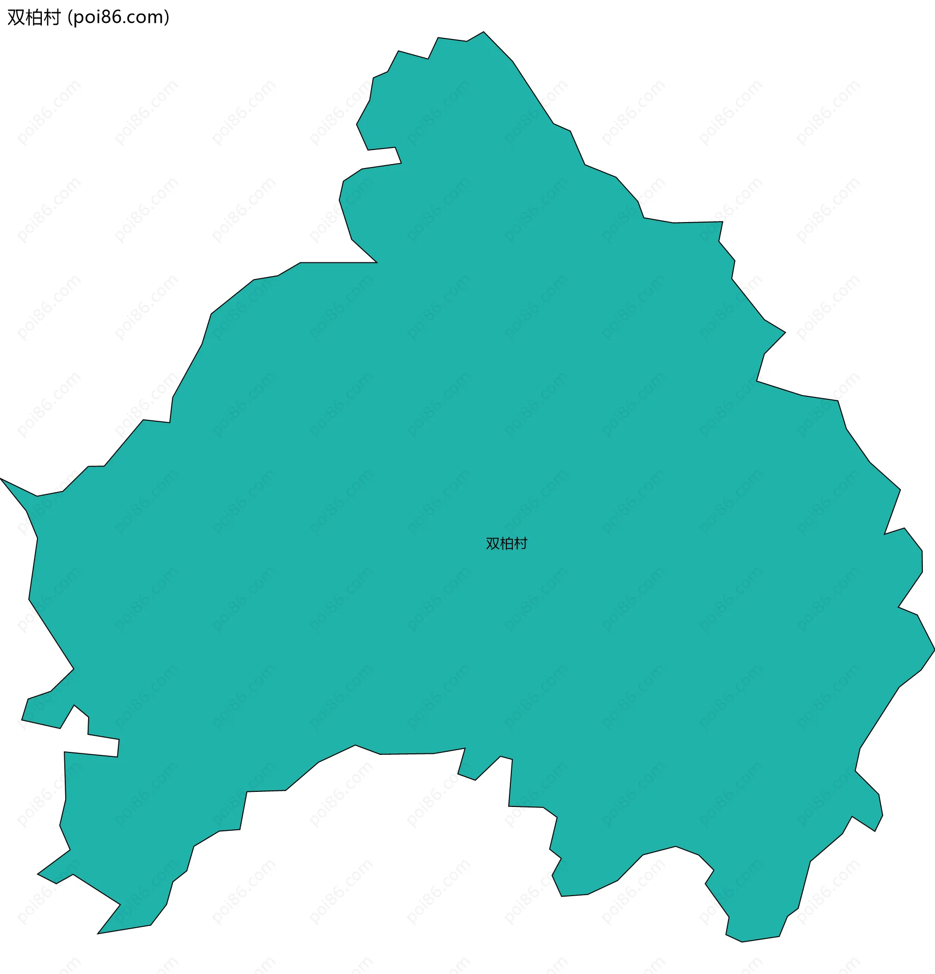 双柏村边界地图