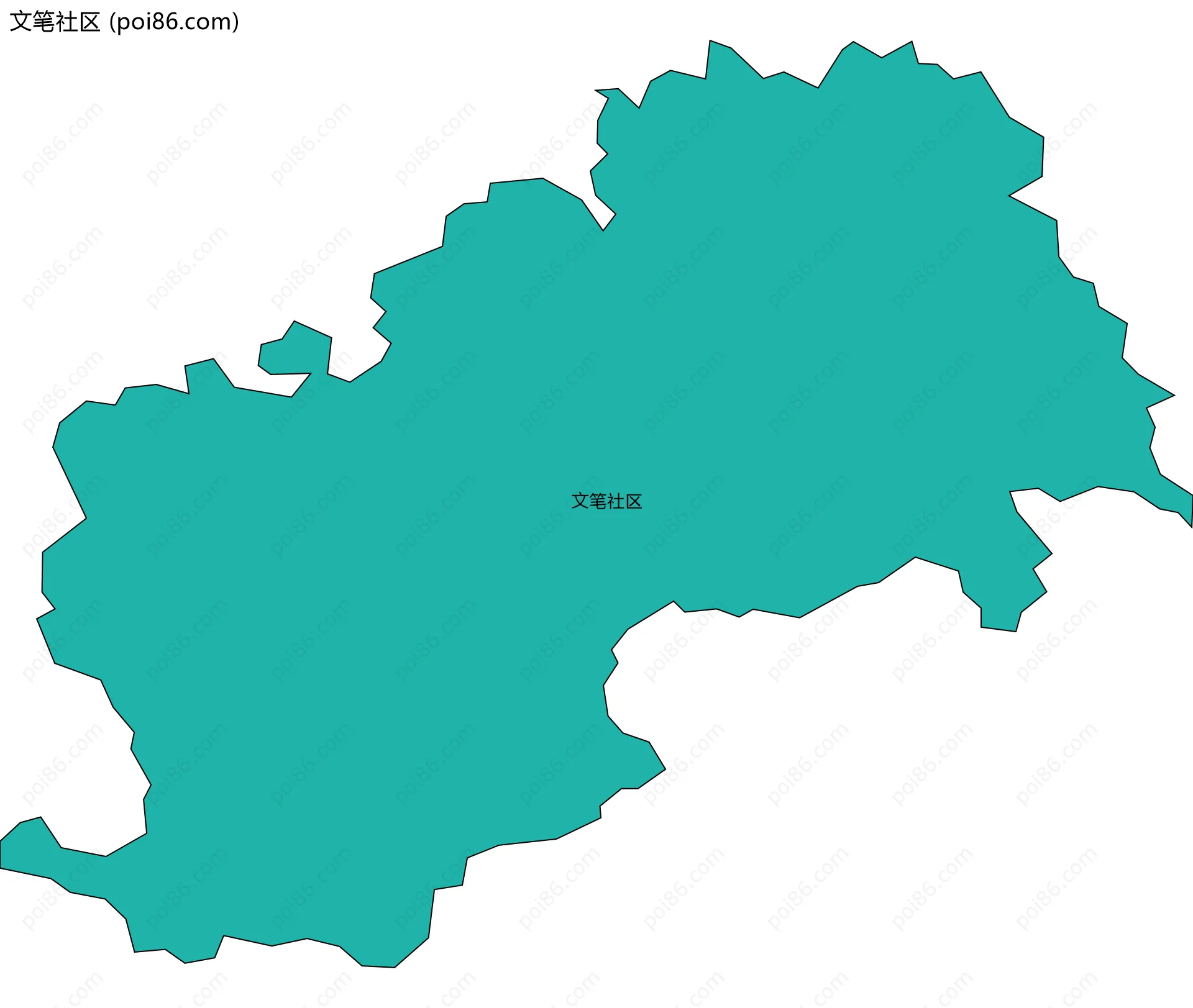 文笔社区边界地图
