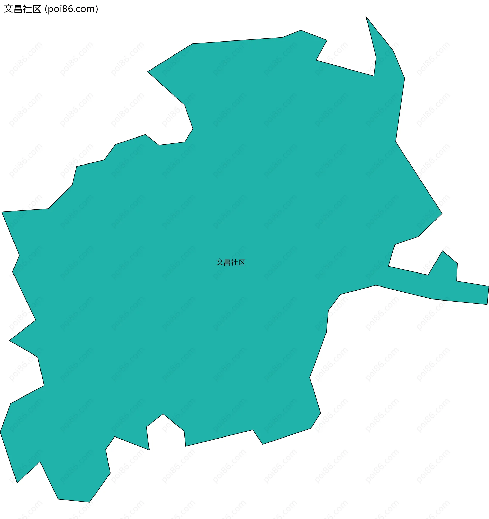 文昌社区边界地图