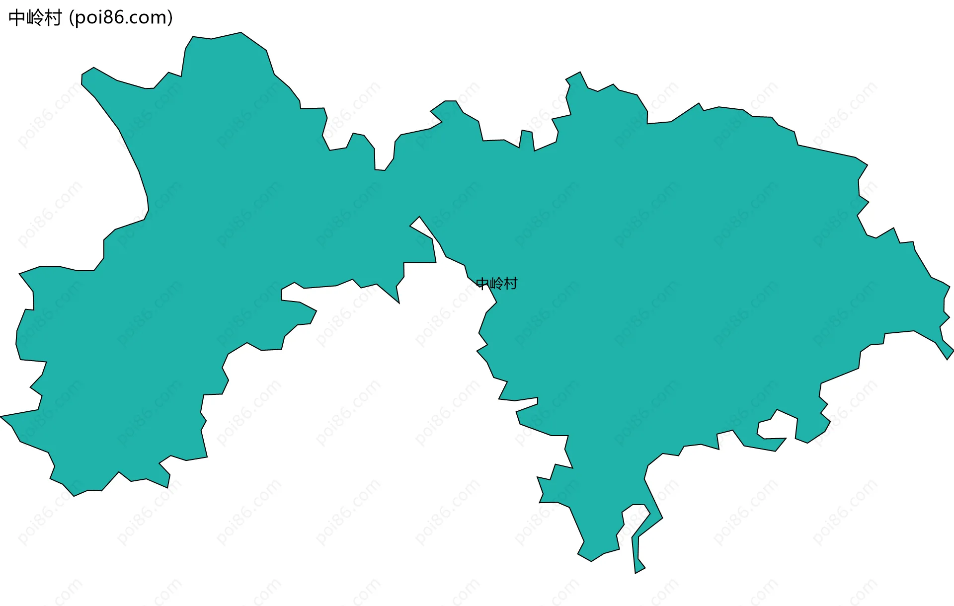 中岭村边界地图