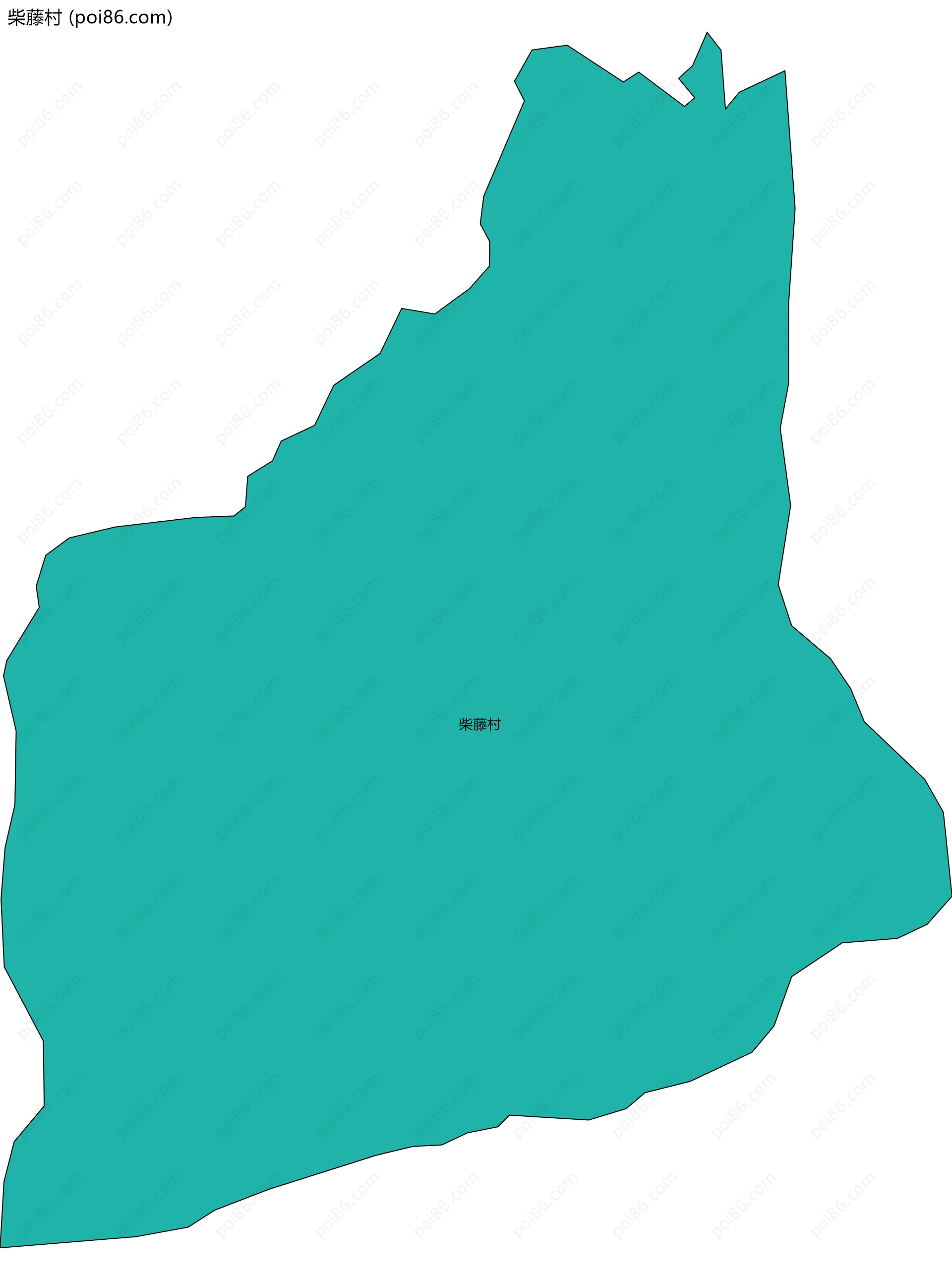 柴藤村边界地图