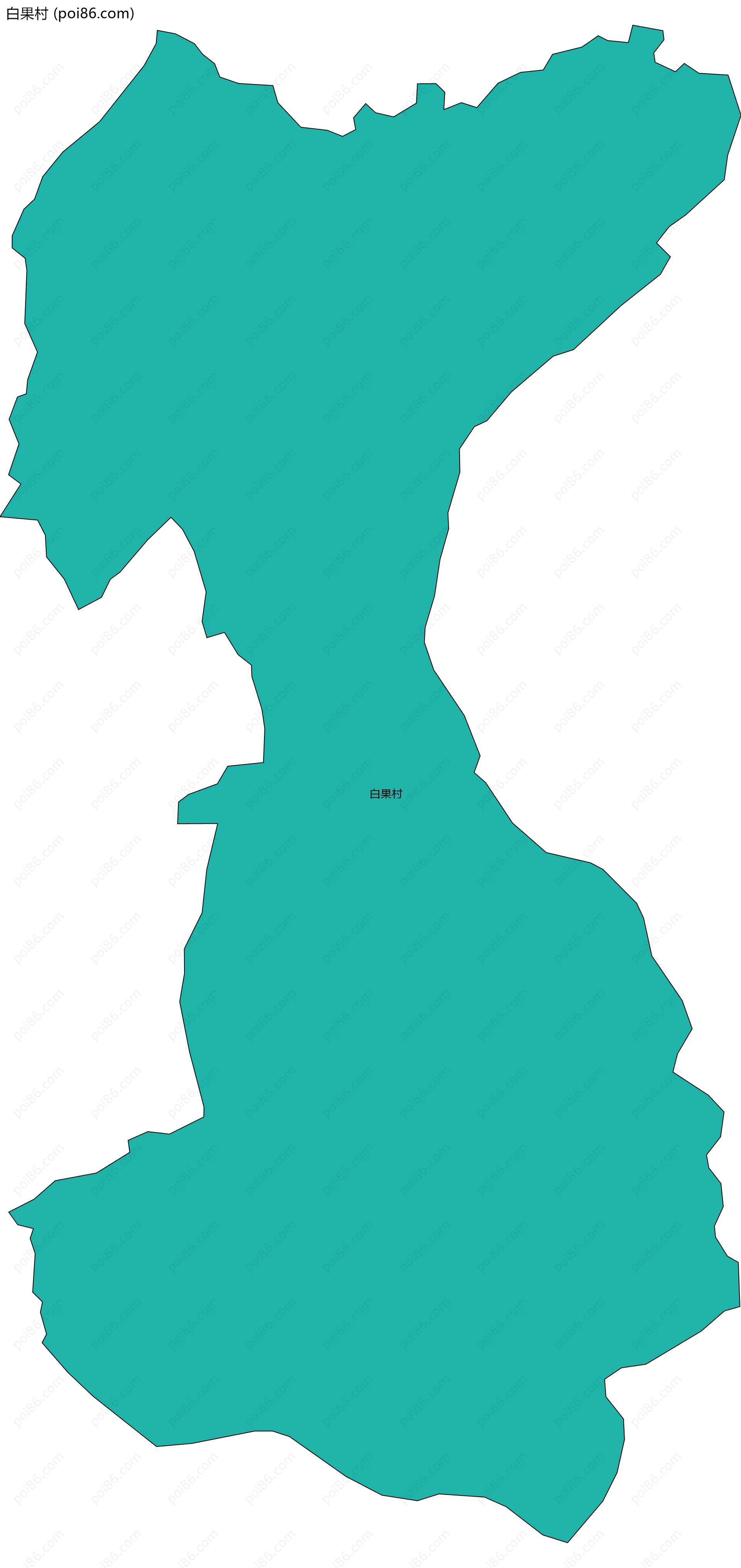 白果村边界地图