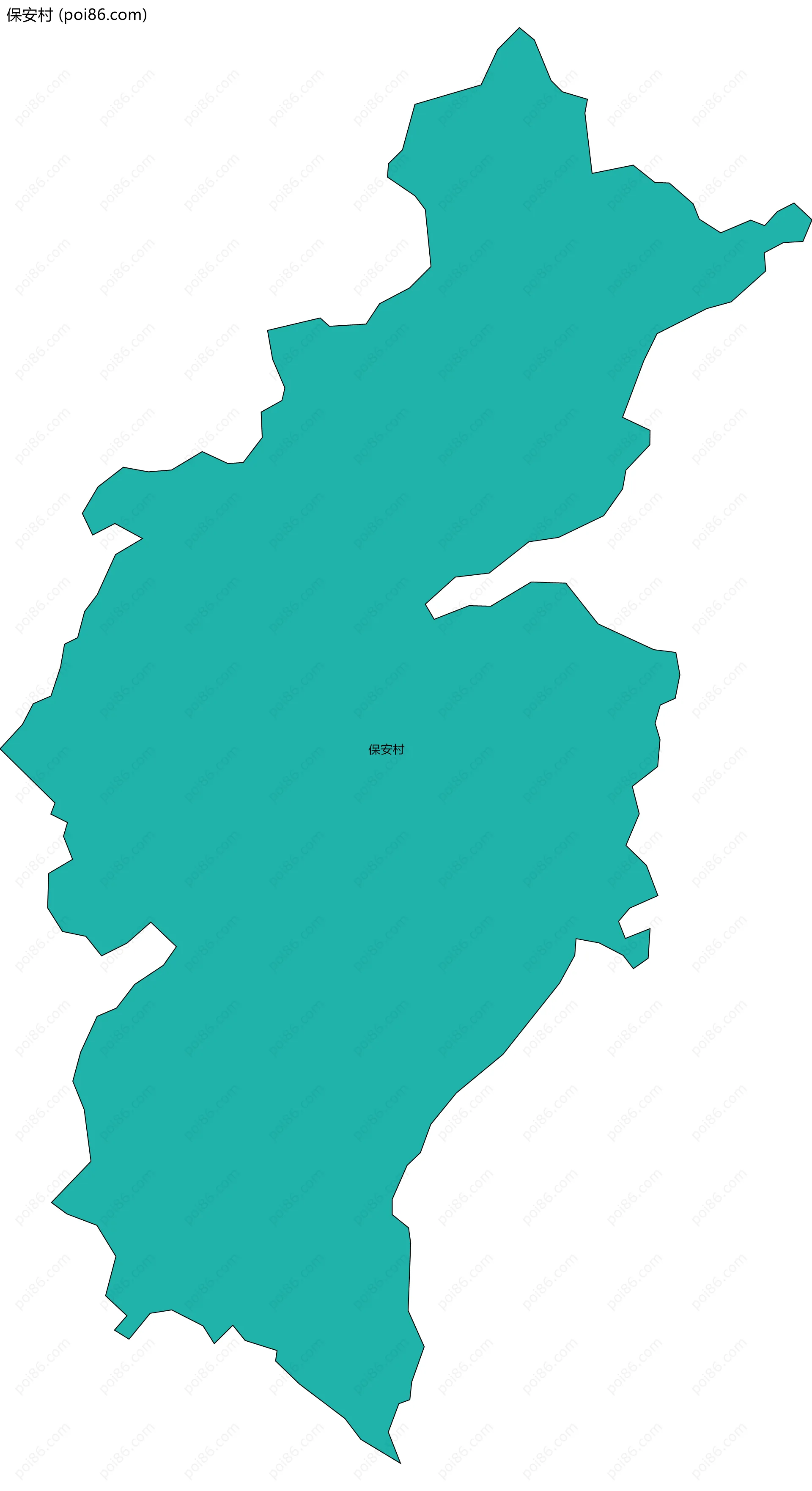 保安村边界地图