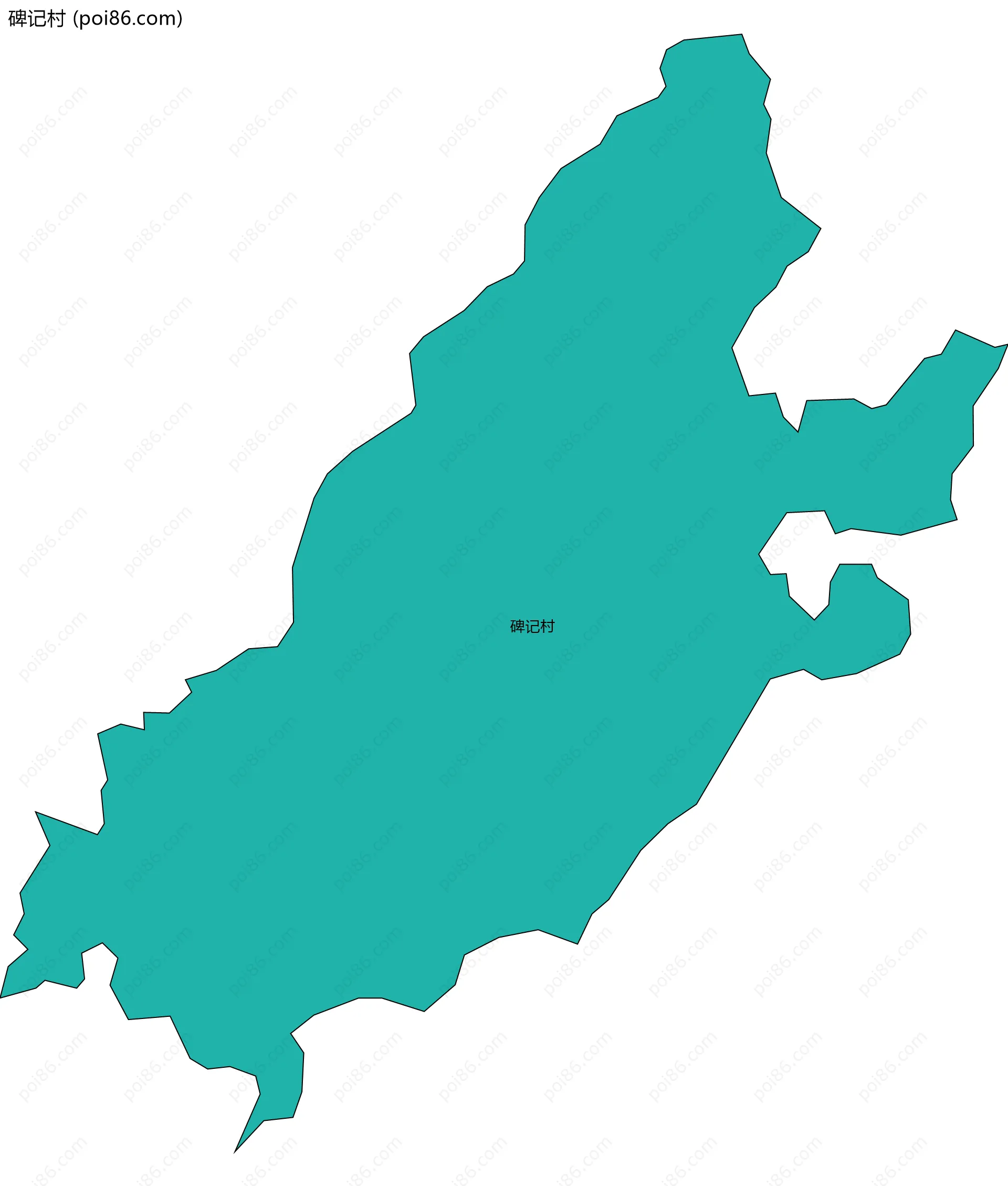 碑记村边界地图