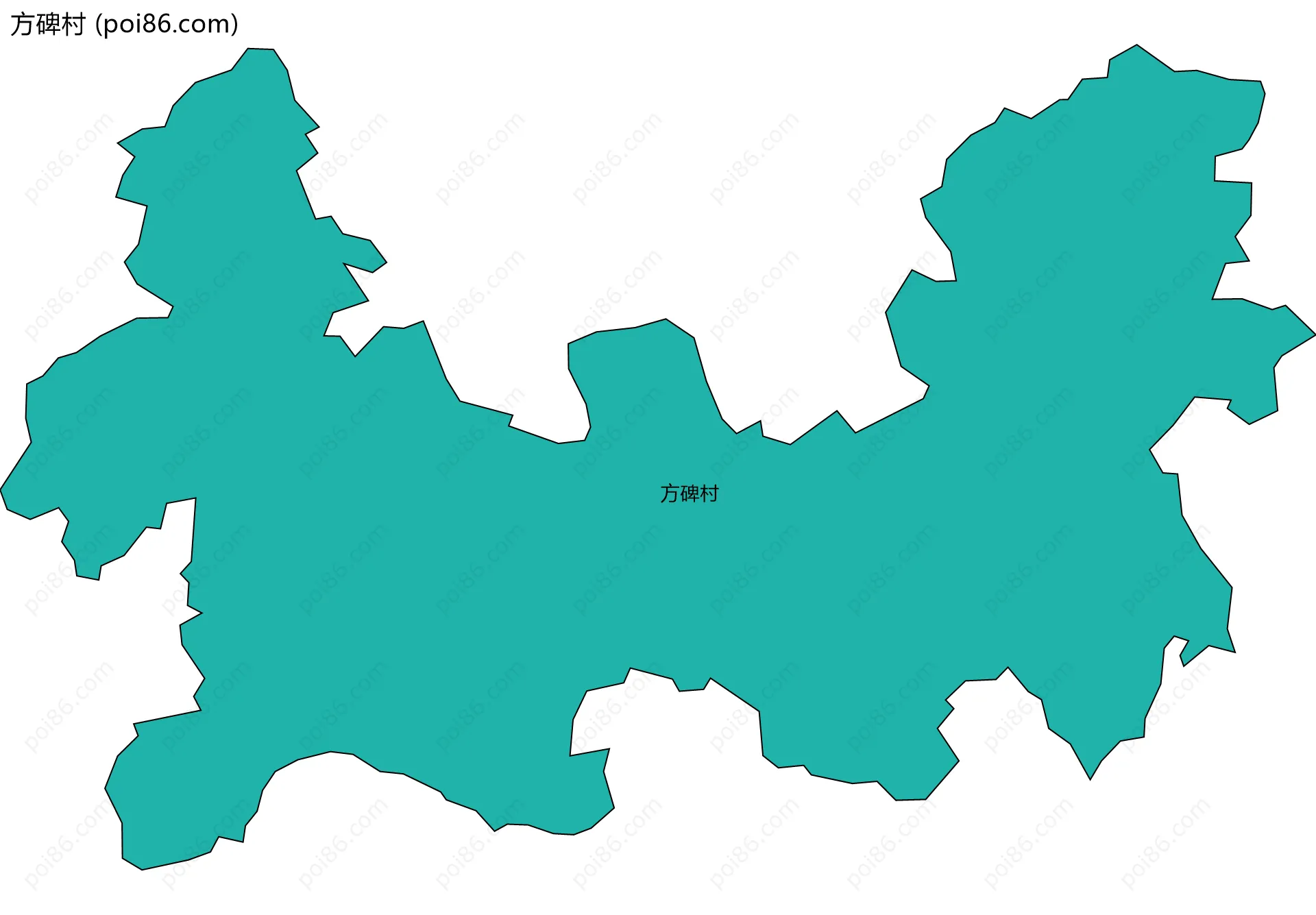 方碑村边界地图