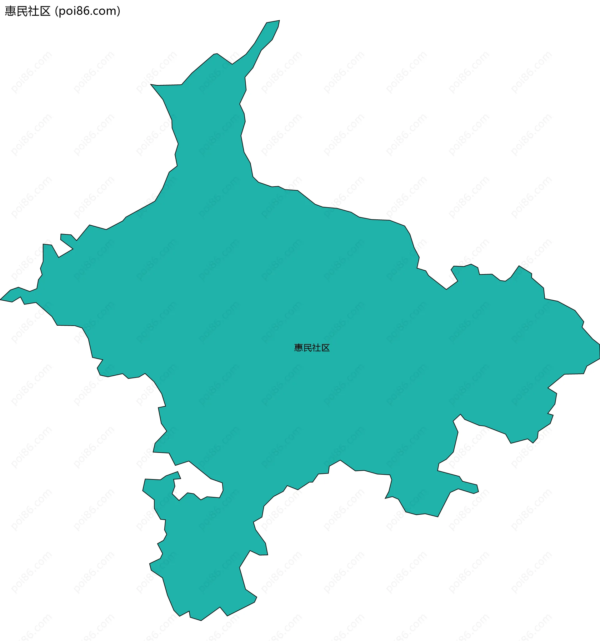 惠民社区边界地图