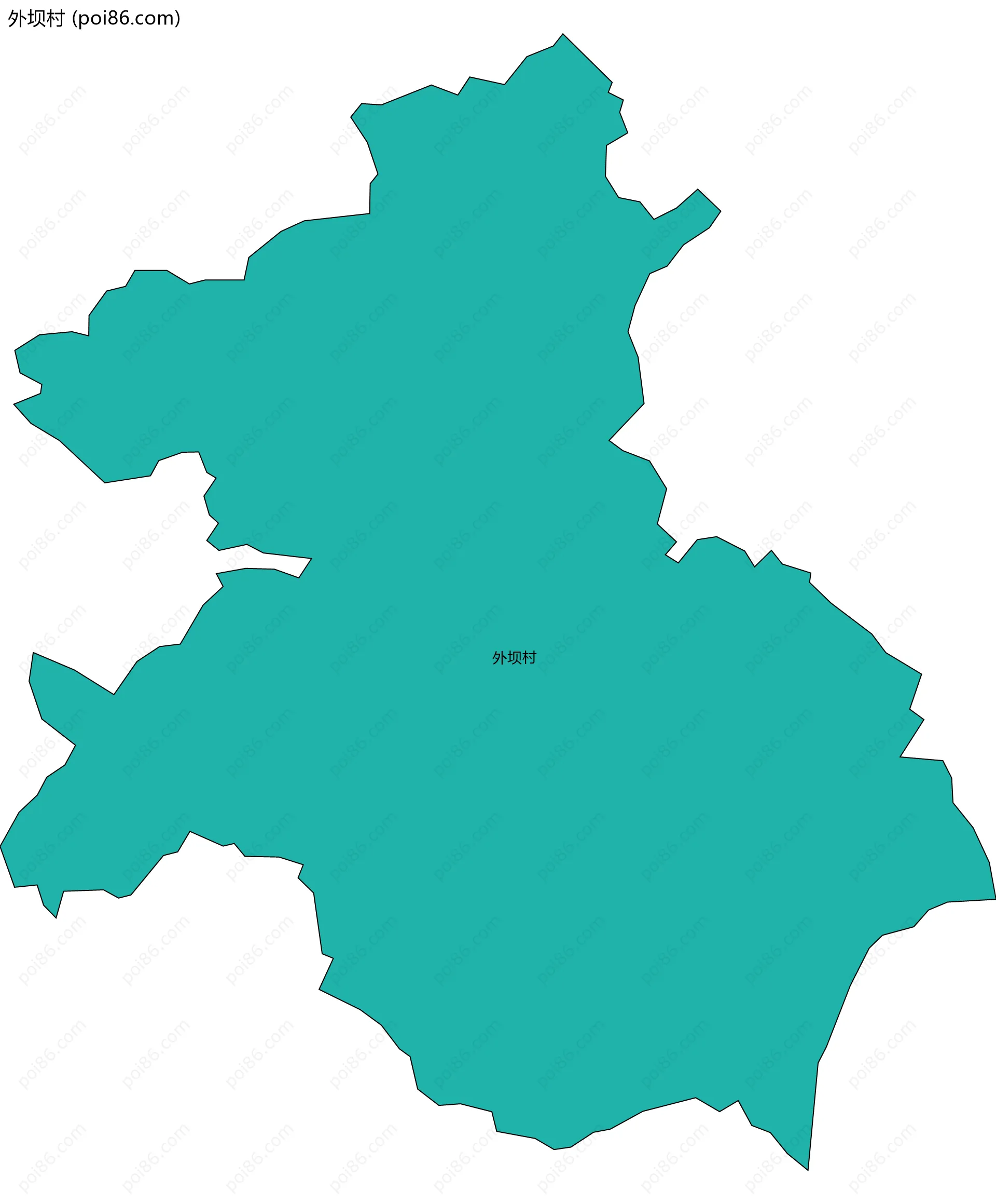 外坝村边界地图