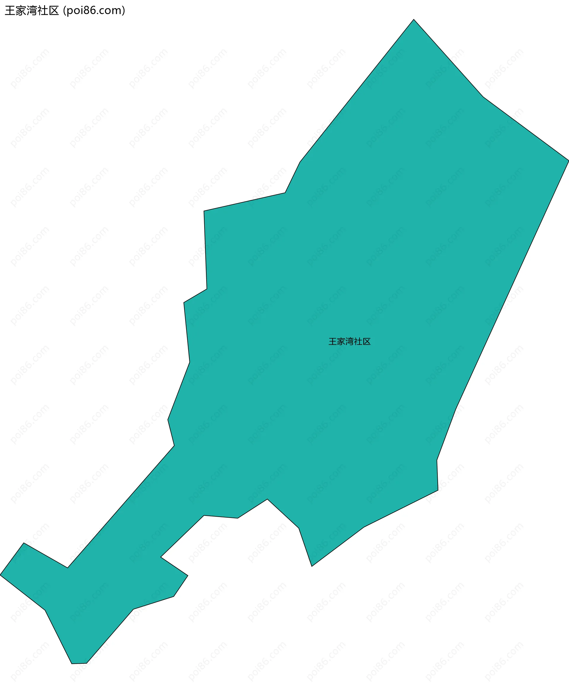 王家湾社区边界地图