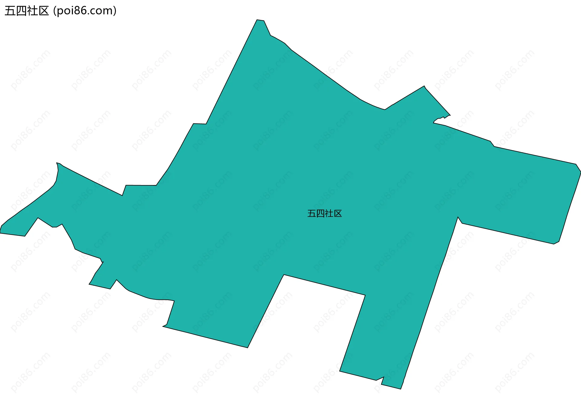 五四社区边界地图