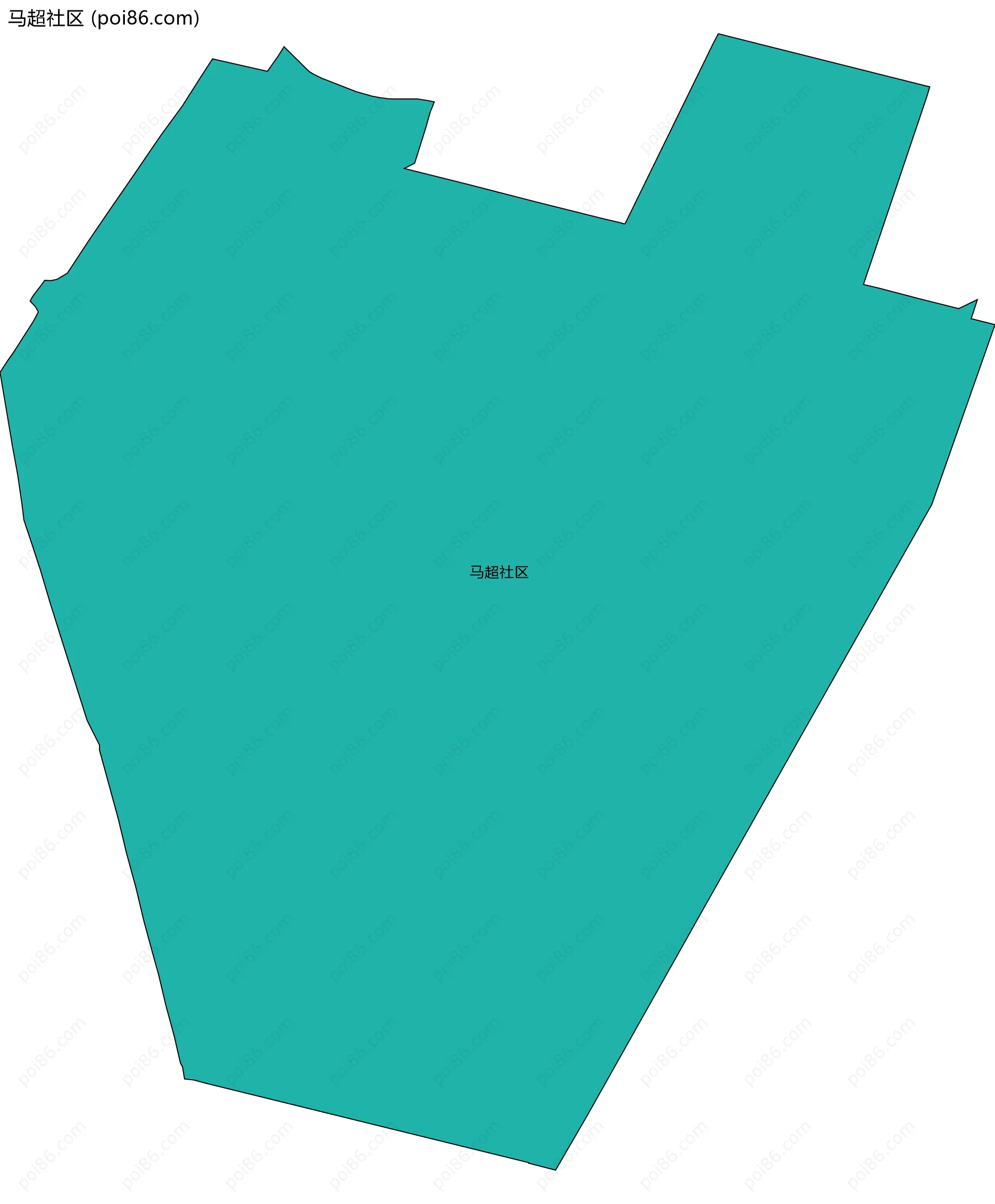 马超社区边界地图