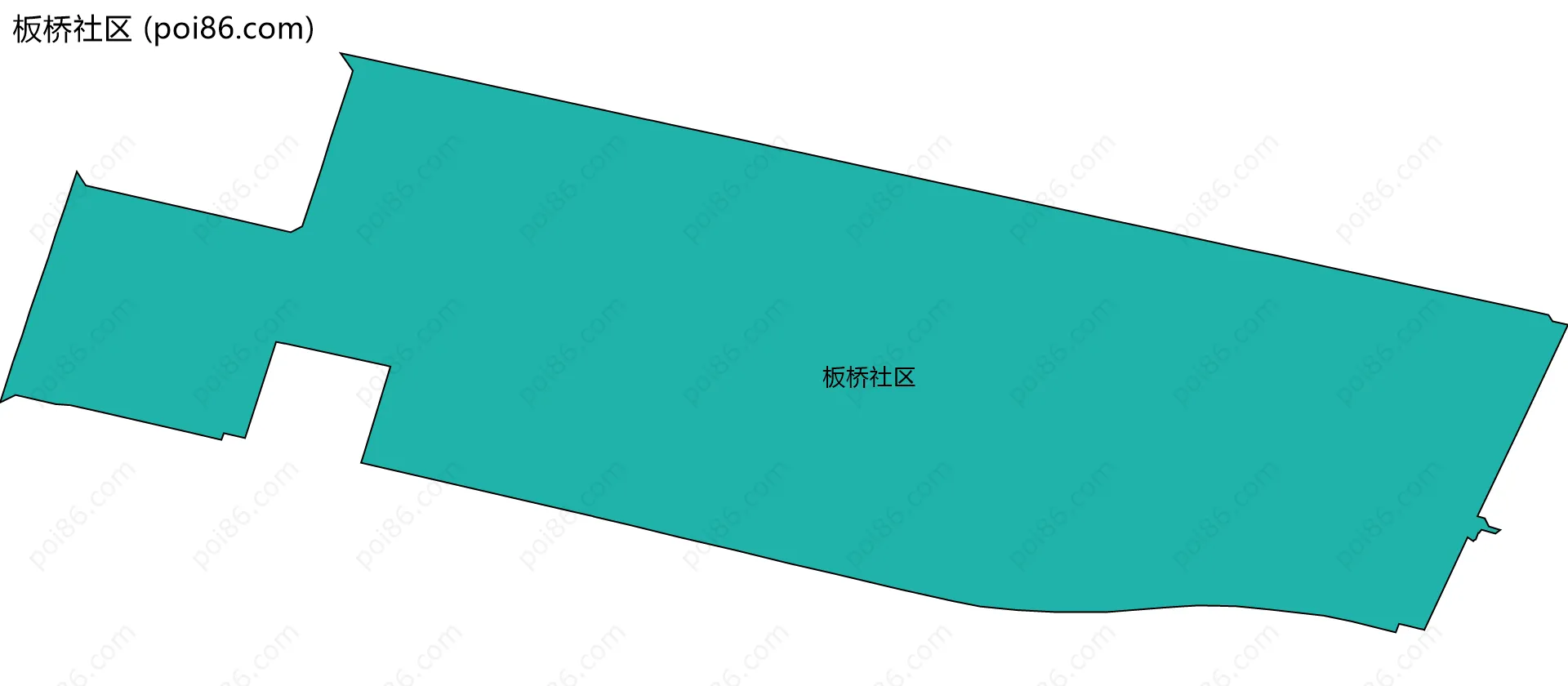 板桥社区边界地图