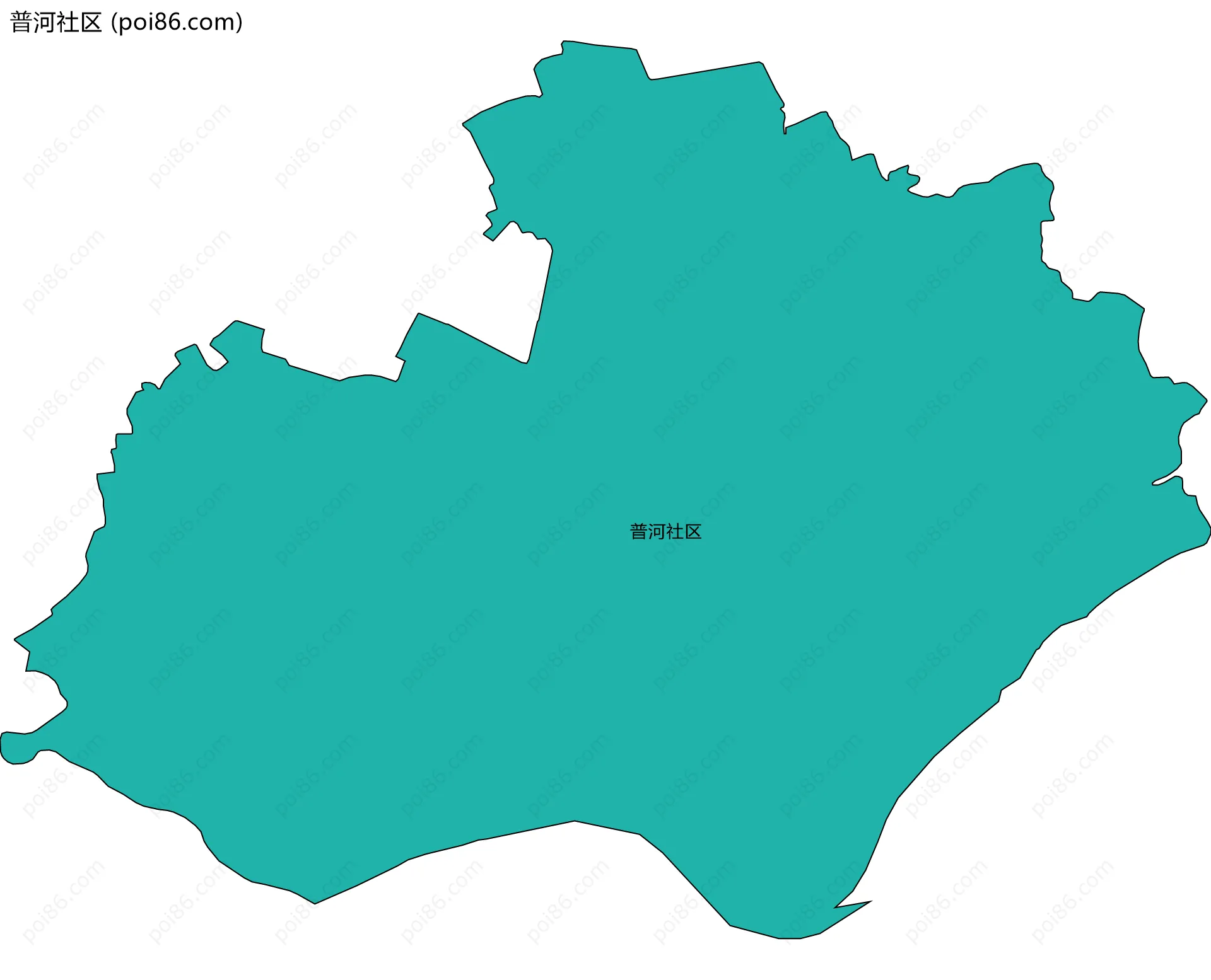 普河社区边界地图