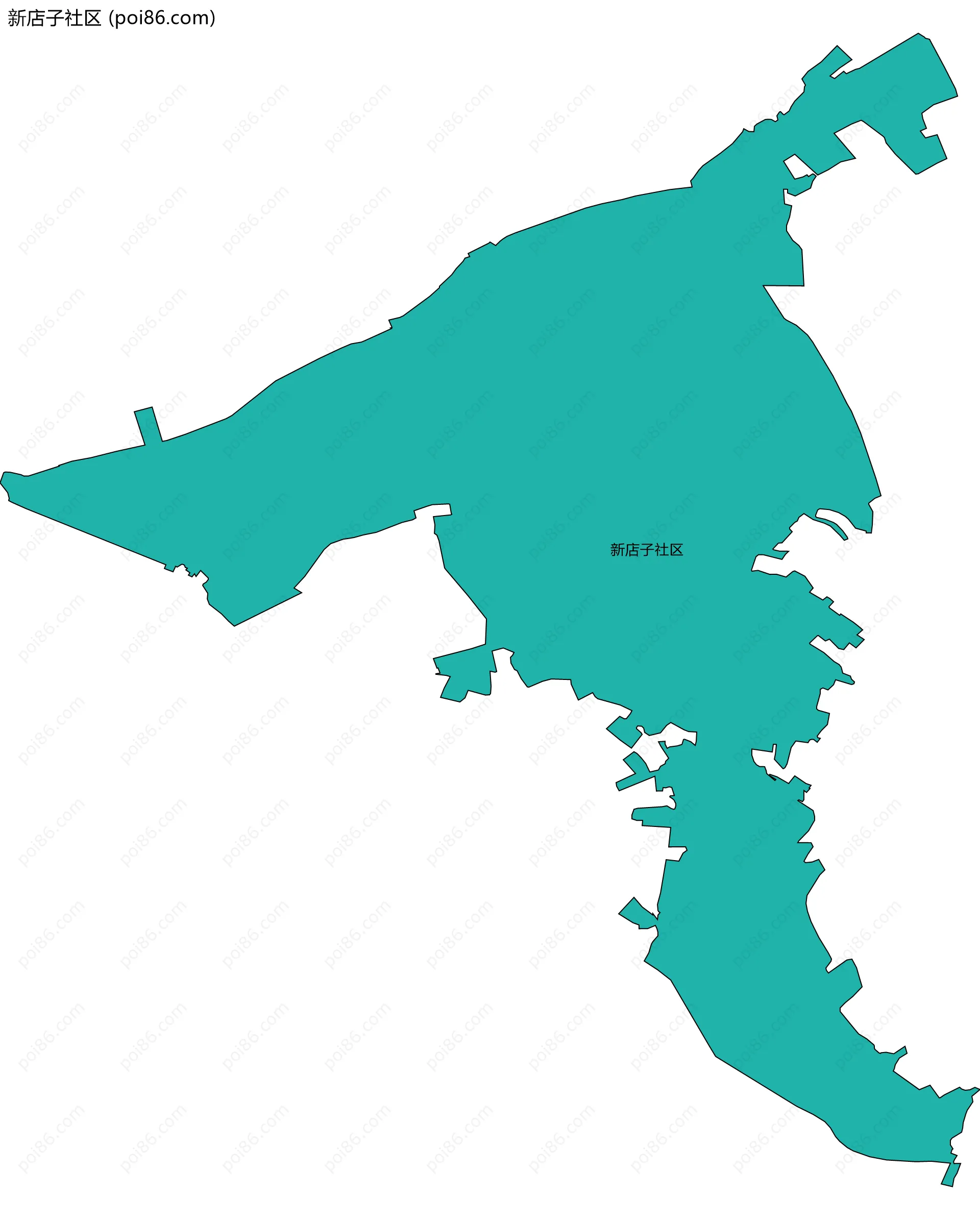 新店子社区边界地图