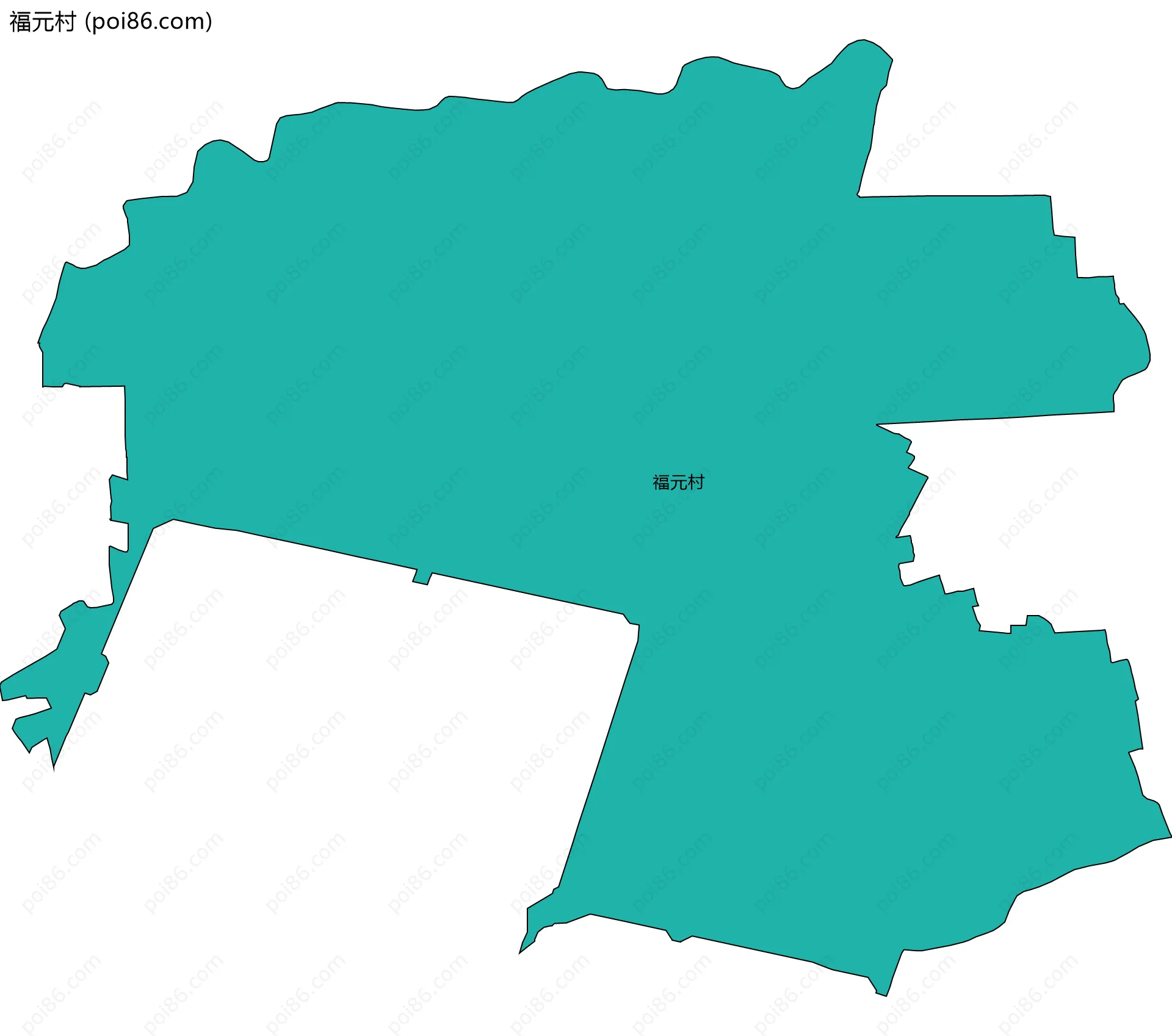 福元村边界地图