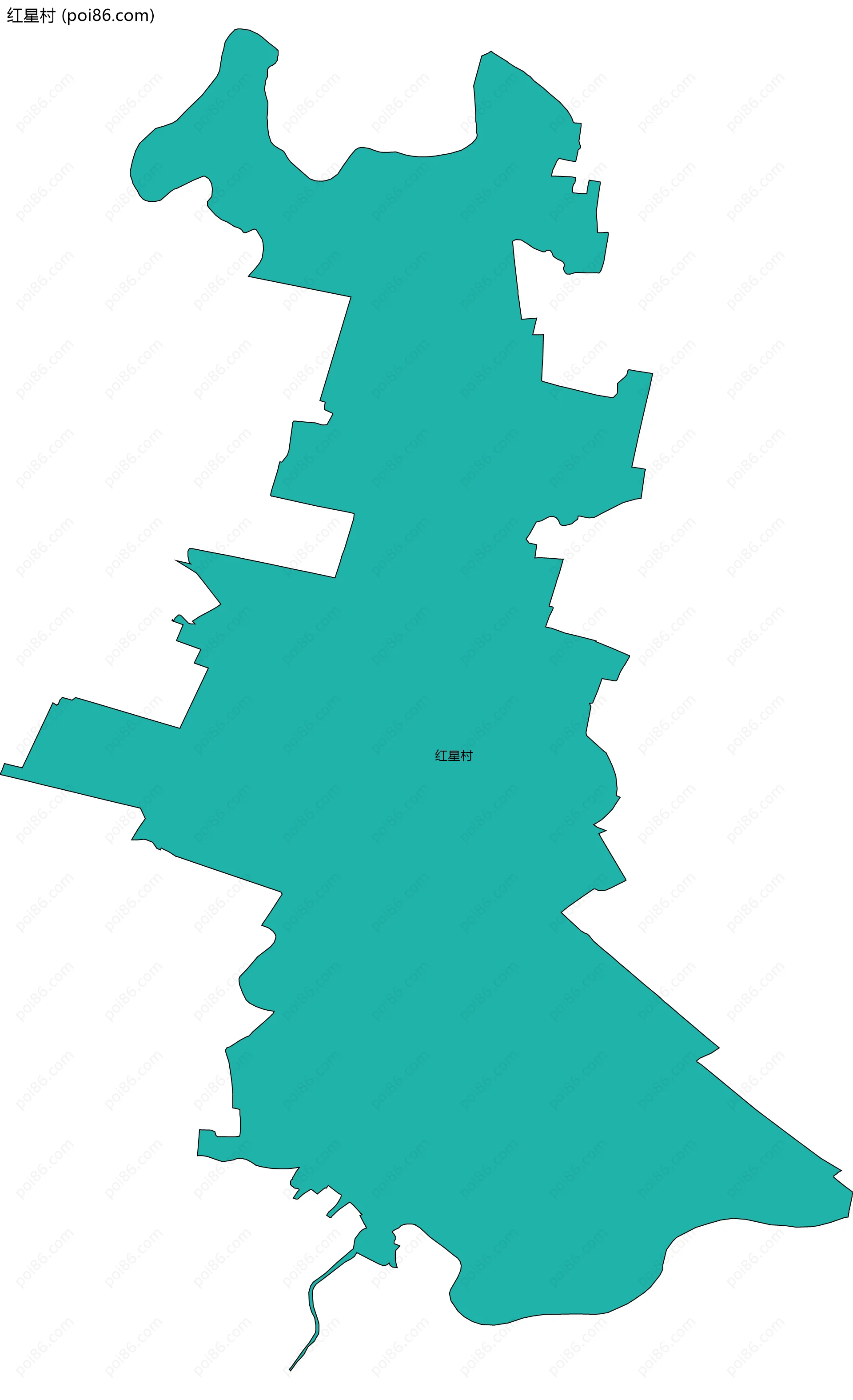 红星村边界地图