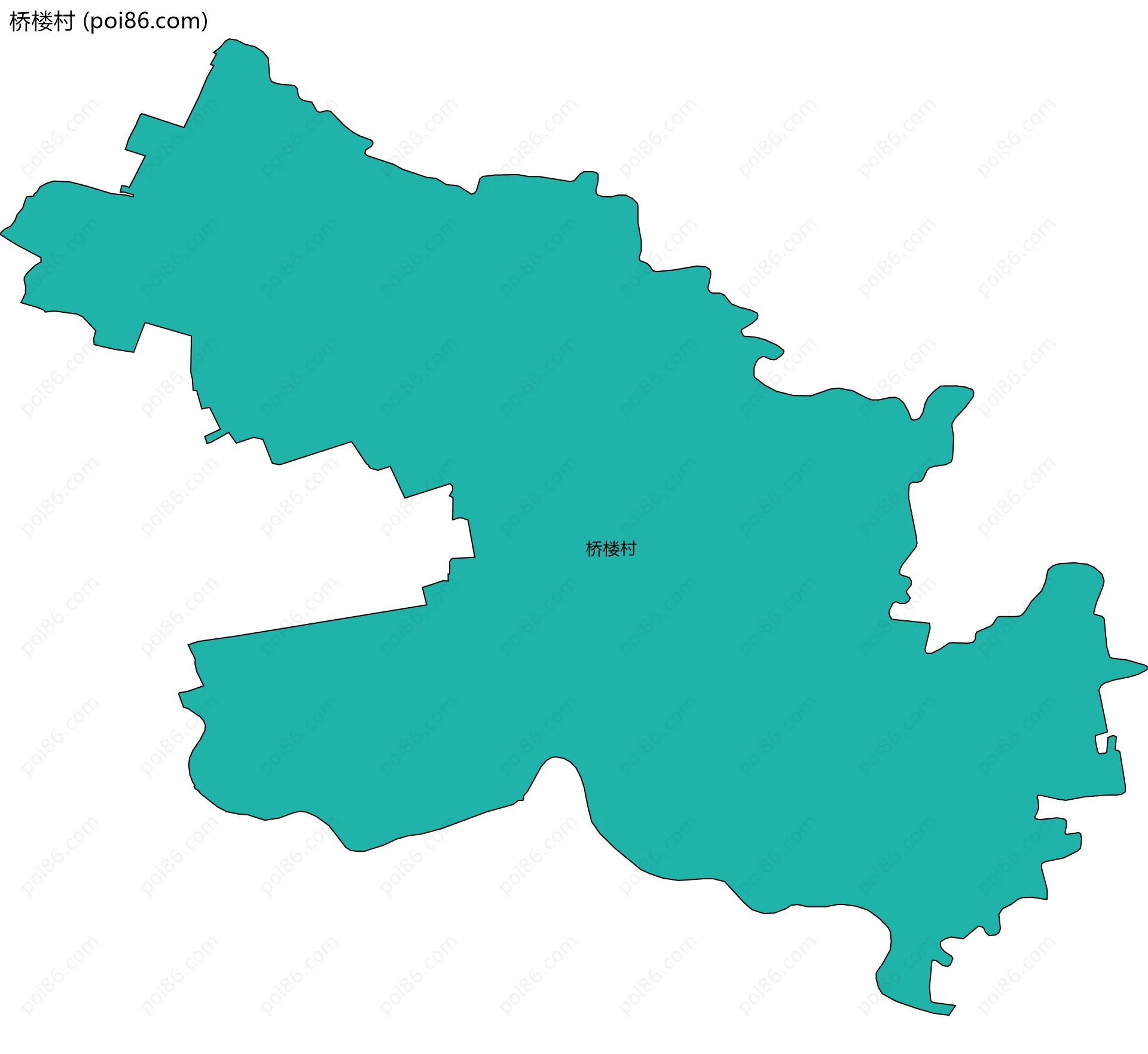 桥楼村边界地图