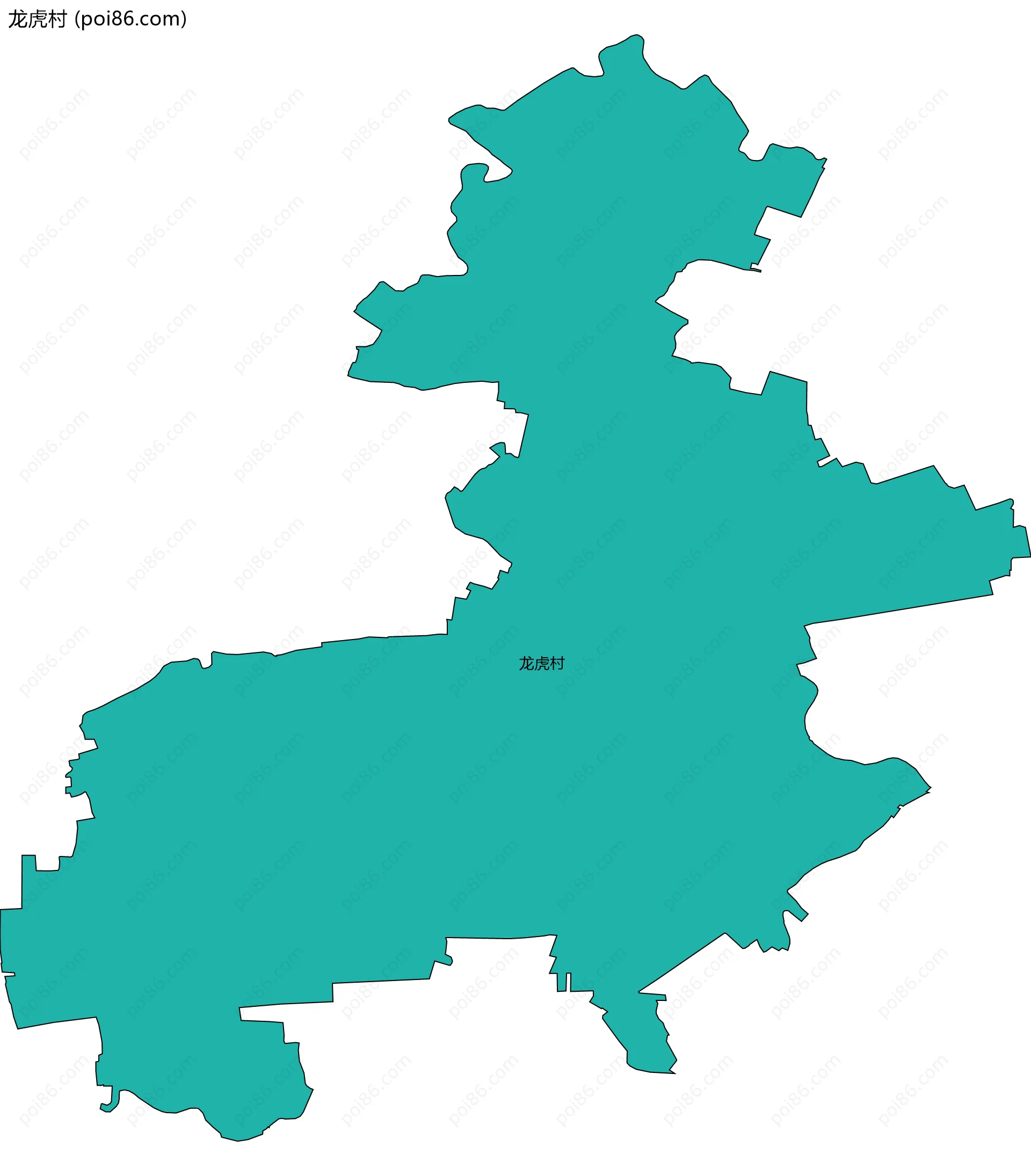 龙虎村边界地图
