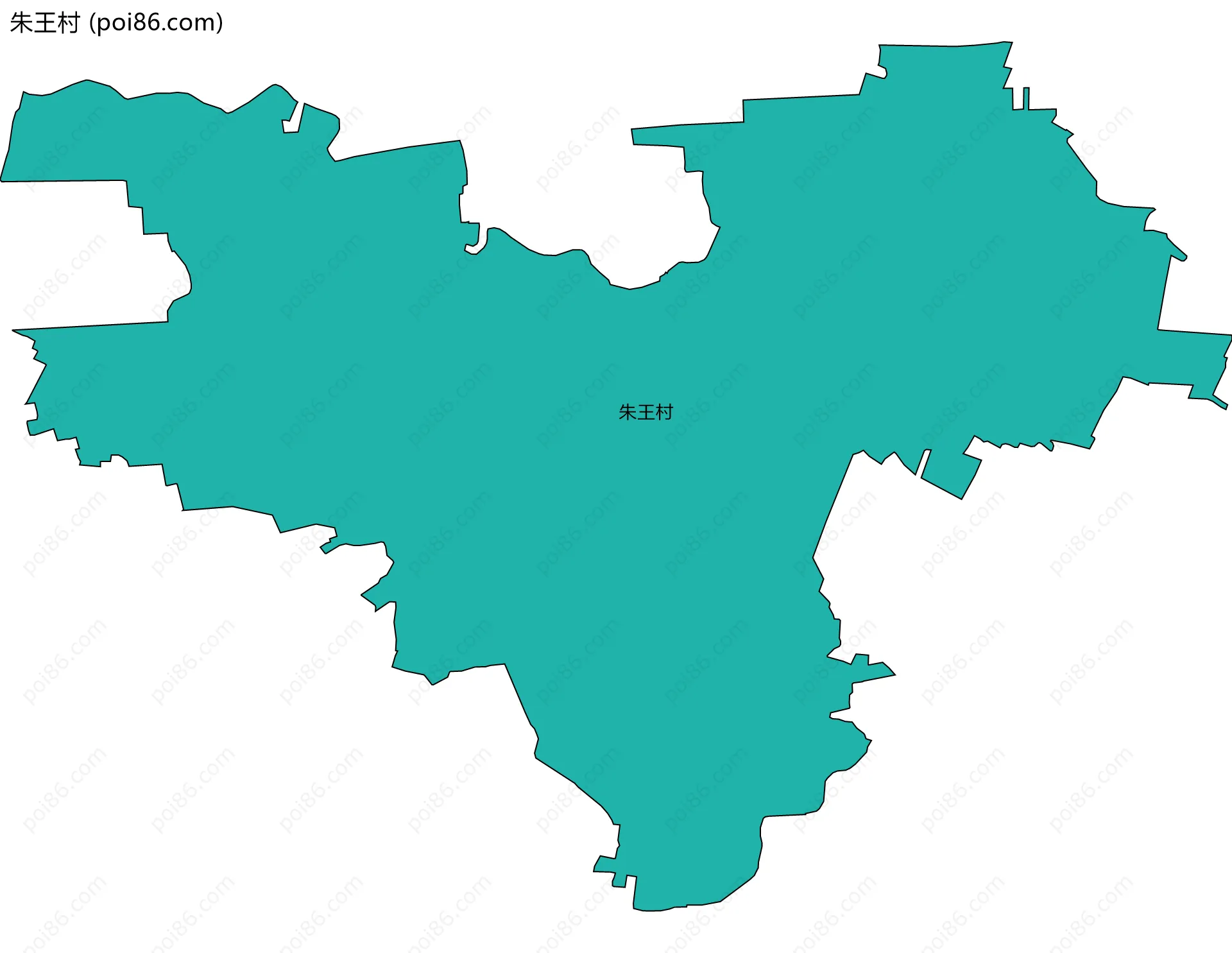 朱王村边界地图