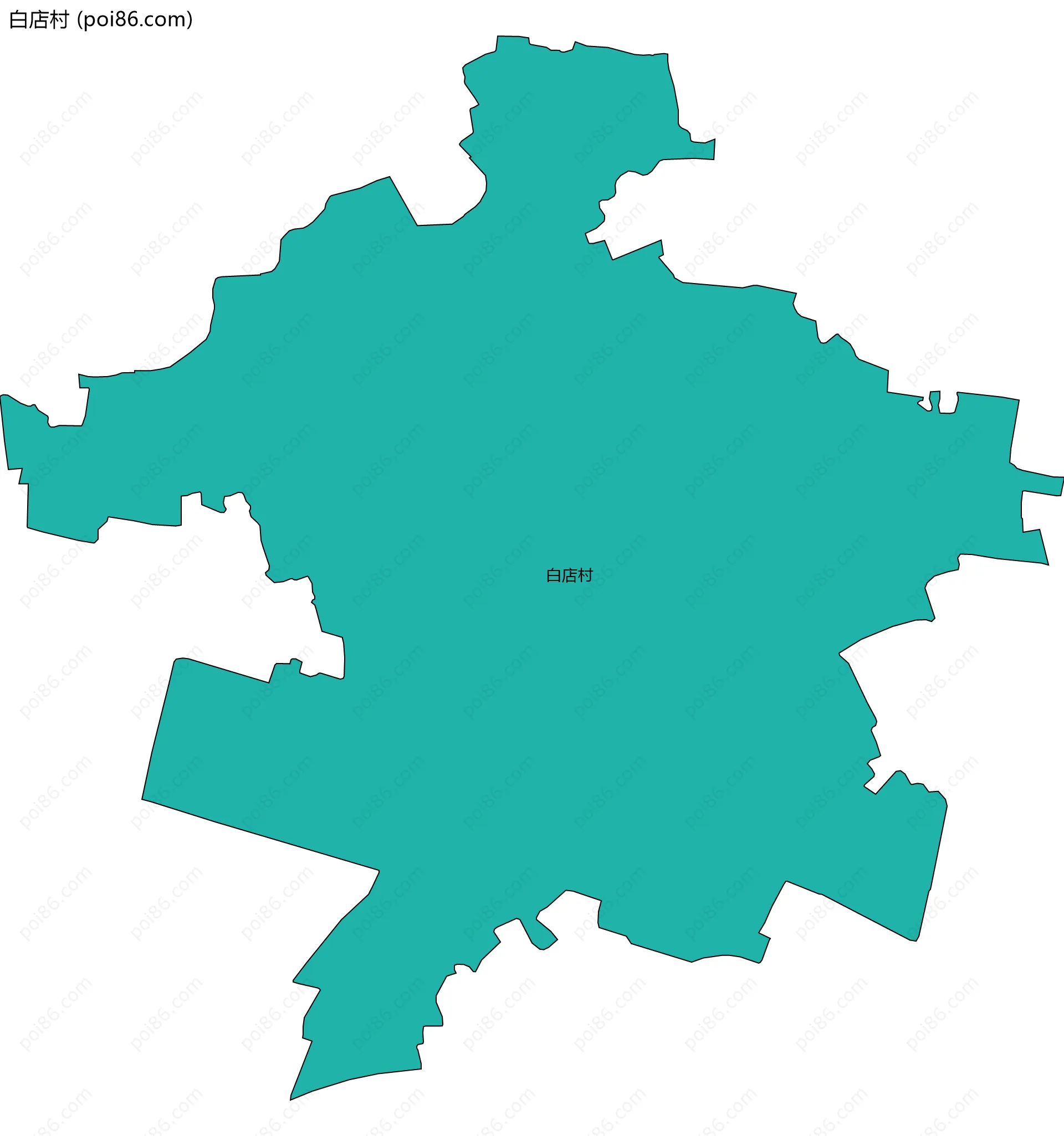 白店村边界地图