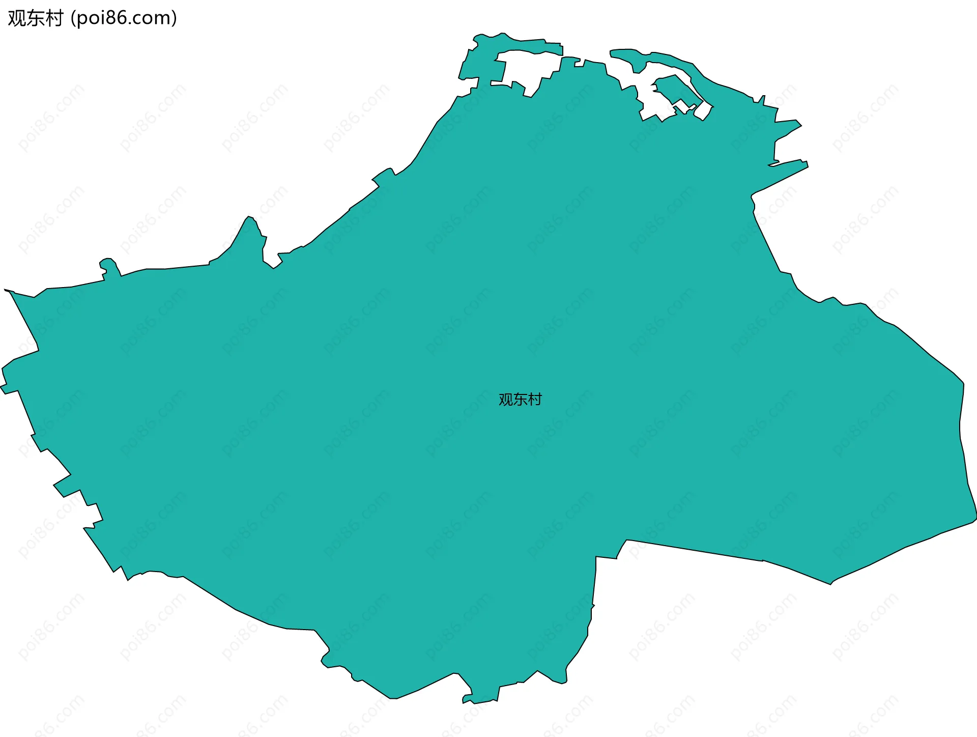 观东村边界地图