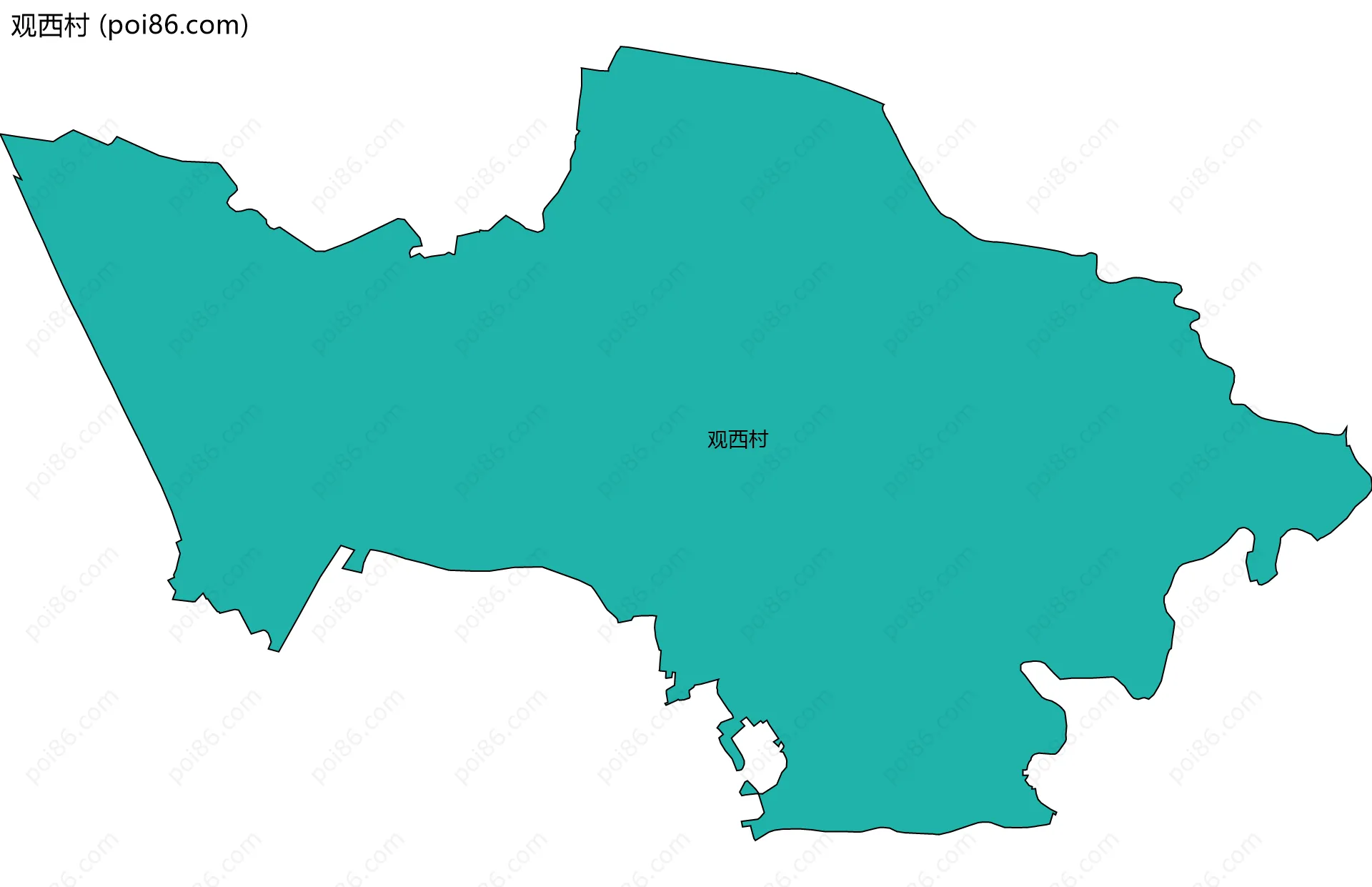 观西村边界地图