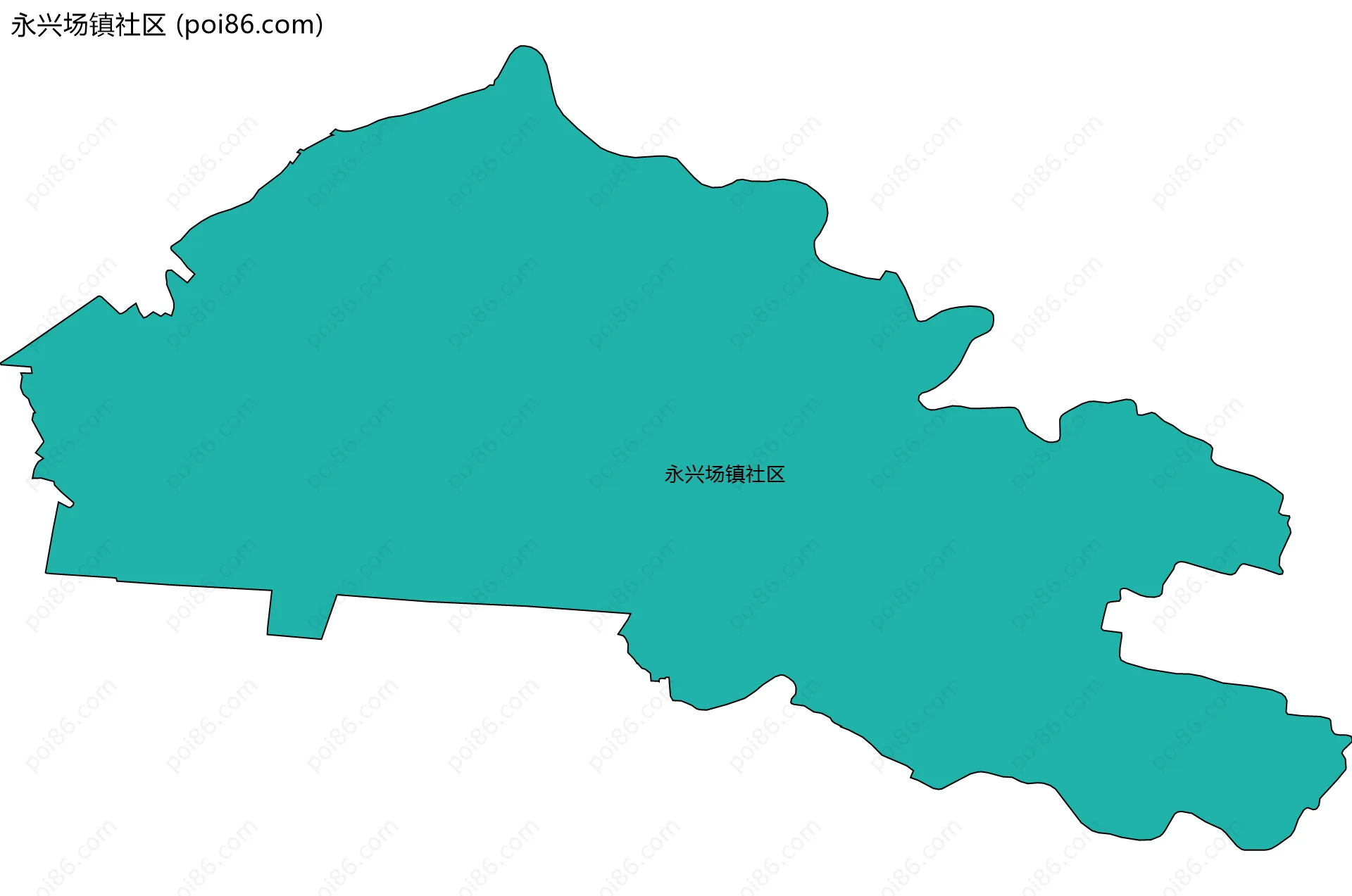 永兴场镇社区边界地图