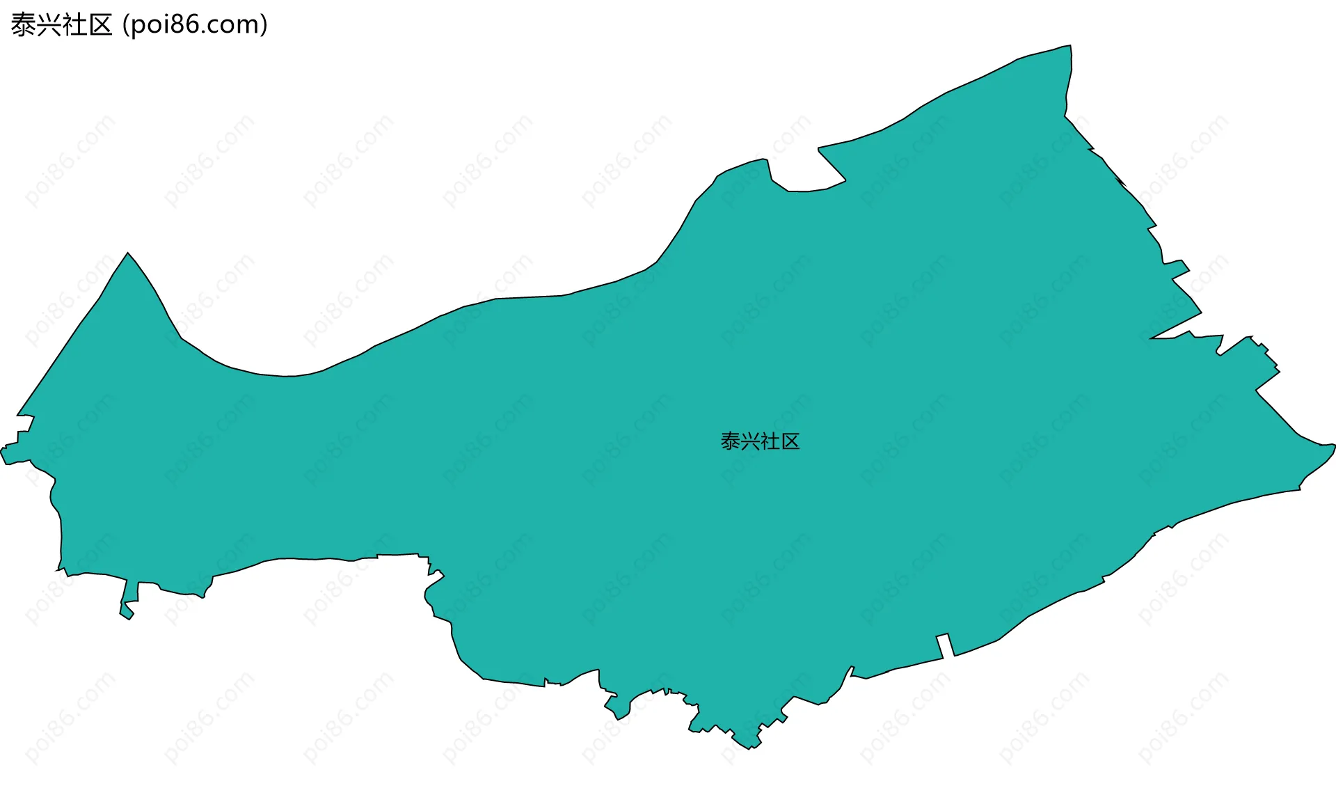 泰兴社区边界地图