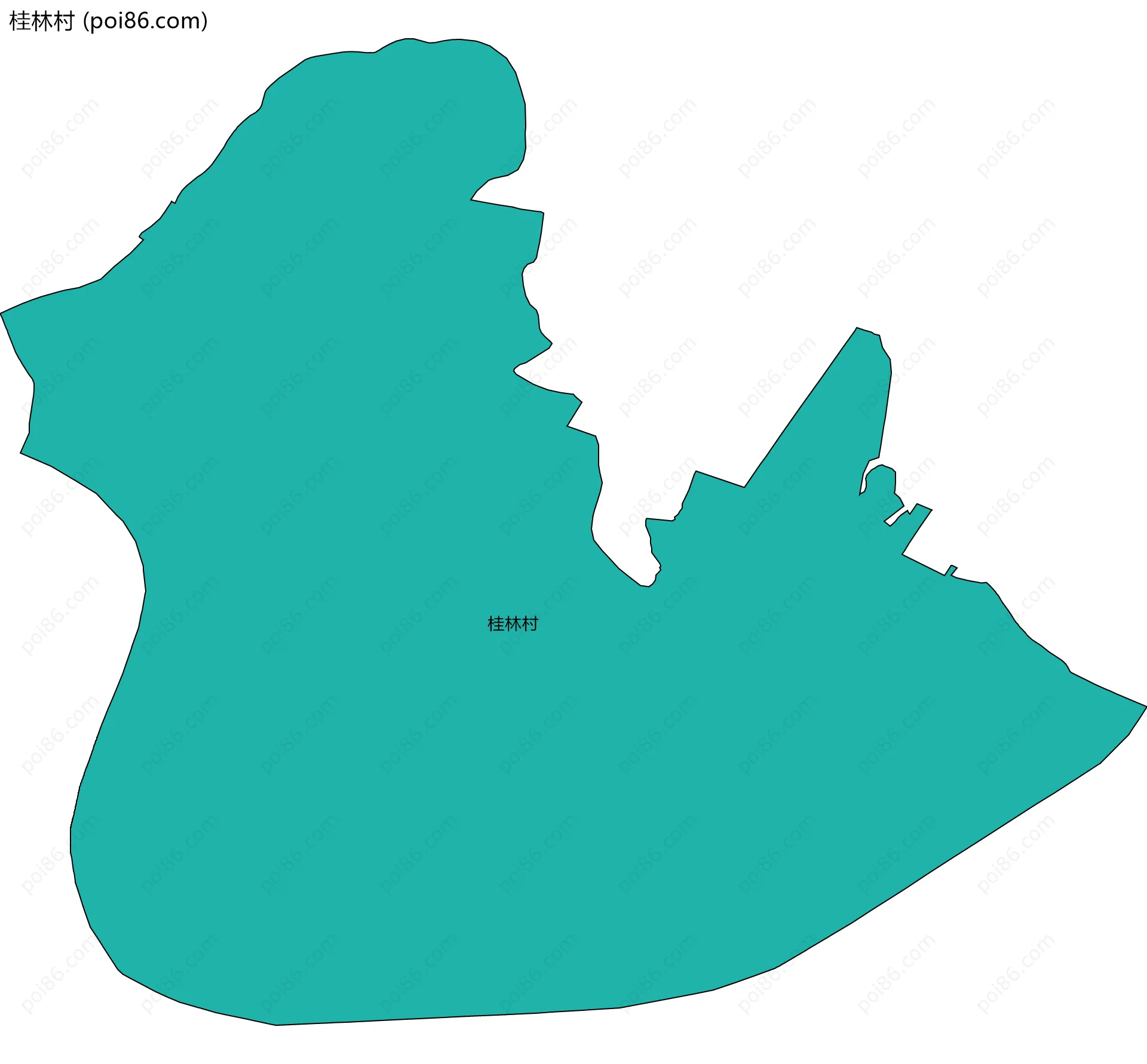 桂林村边界地图